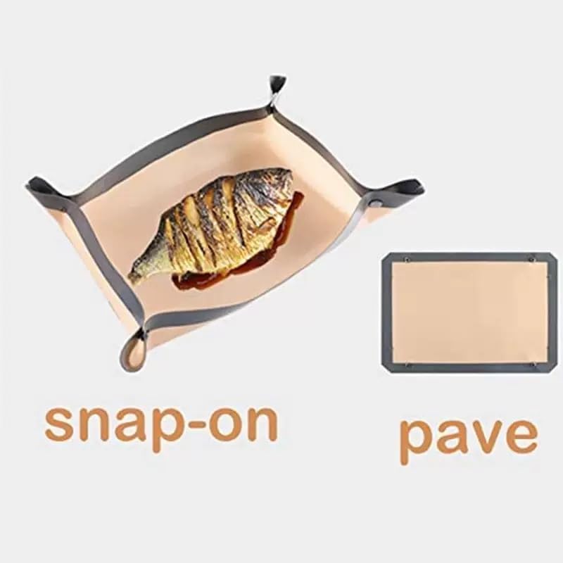 2 Pcs Silicone Fiber Baking Mat with Buckle,Corner Clip for Leak Proof Baking Pan or Unclip for Flat Baking Sheet Liner, Oven Liner (30X21cm,42x29.5cm) BPA-Free and Non-Stick