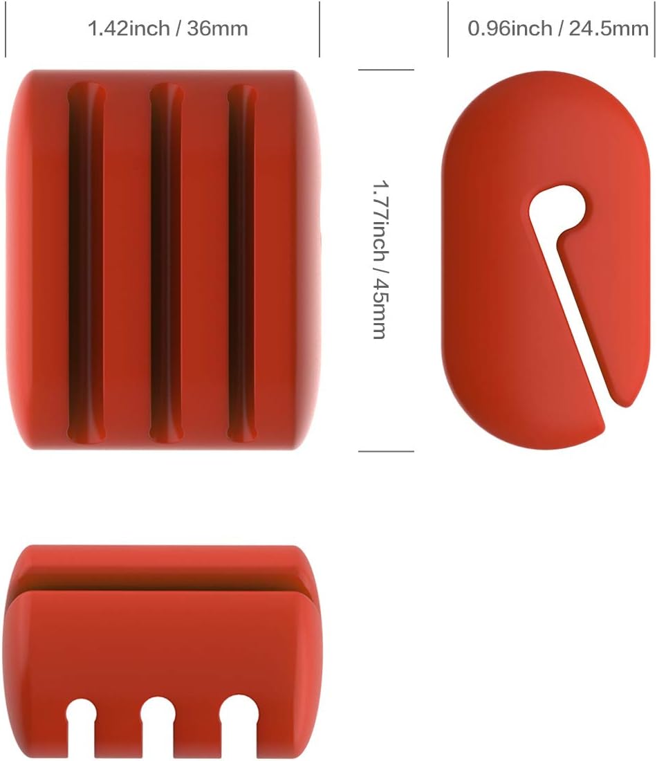 Universal Slicon Pot Clip/Cup Clip for Temperature Probe of Deep Fryer,Candy Pot, Probe Organizer (Pack of 3)