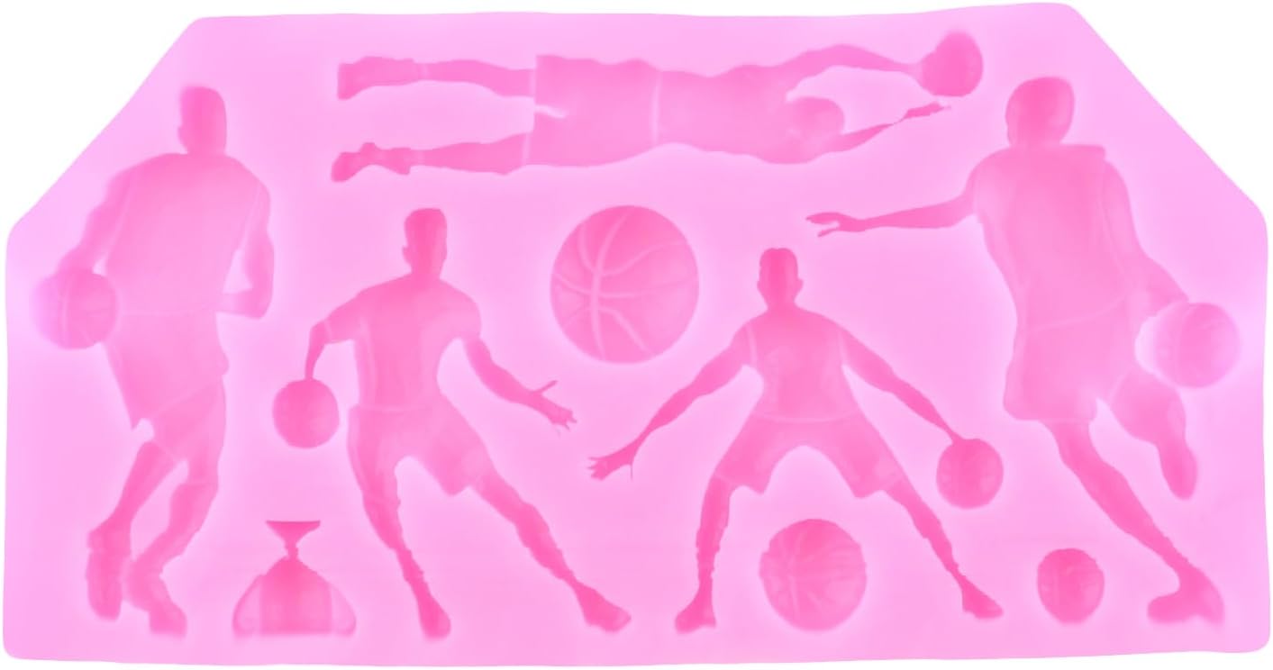 Mujiang Basketball Silicone Molds Sports Fondant Mold For Cake Decorating Cupcake Topper Candy Chocolate Resin Sugar Gum Paste Set Of 3