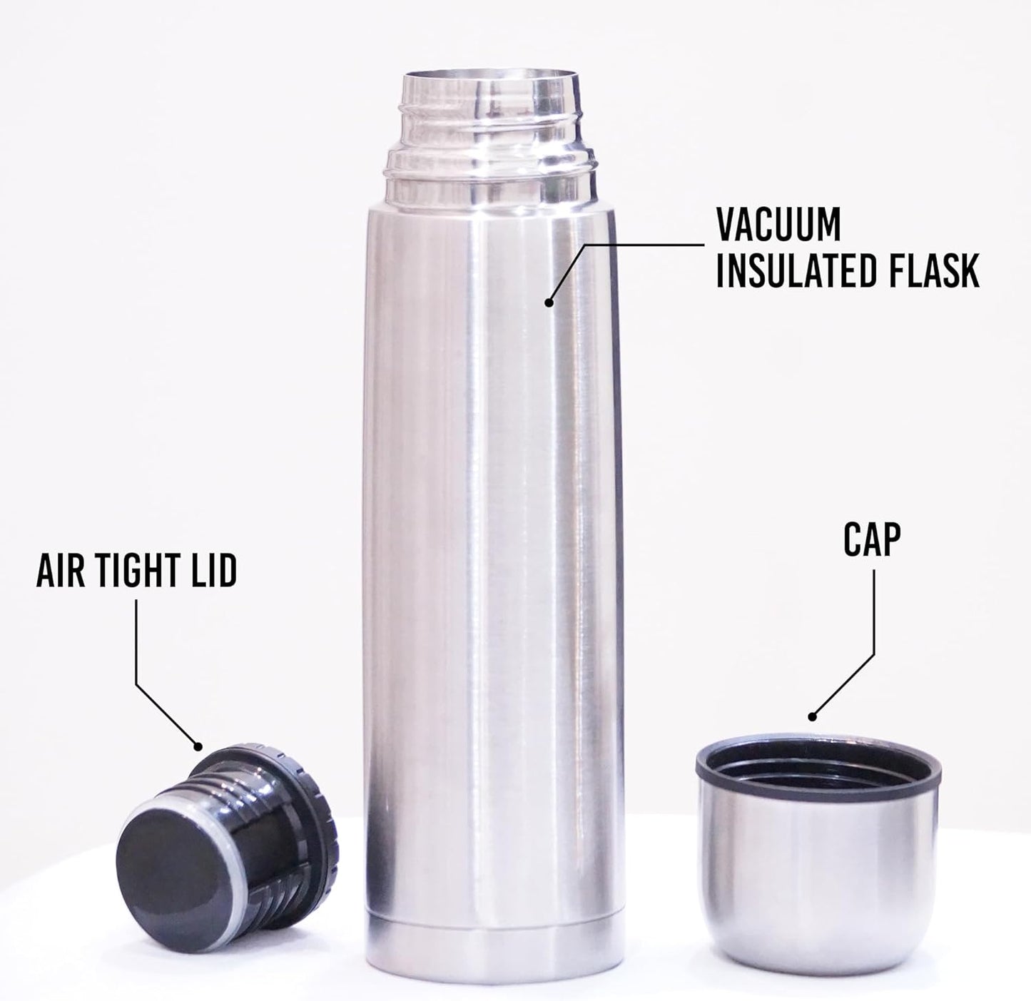 Best Stainless Steel Coffee Thermo | BPA Free & Triple Wall Insulated | Hot Water & Cold Drinks for Hours | Perfect for Biking, Backpack, Camping, Office | Fits Most Car Cupholders (500 ML)