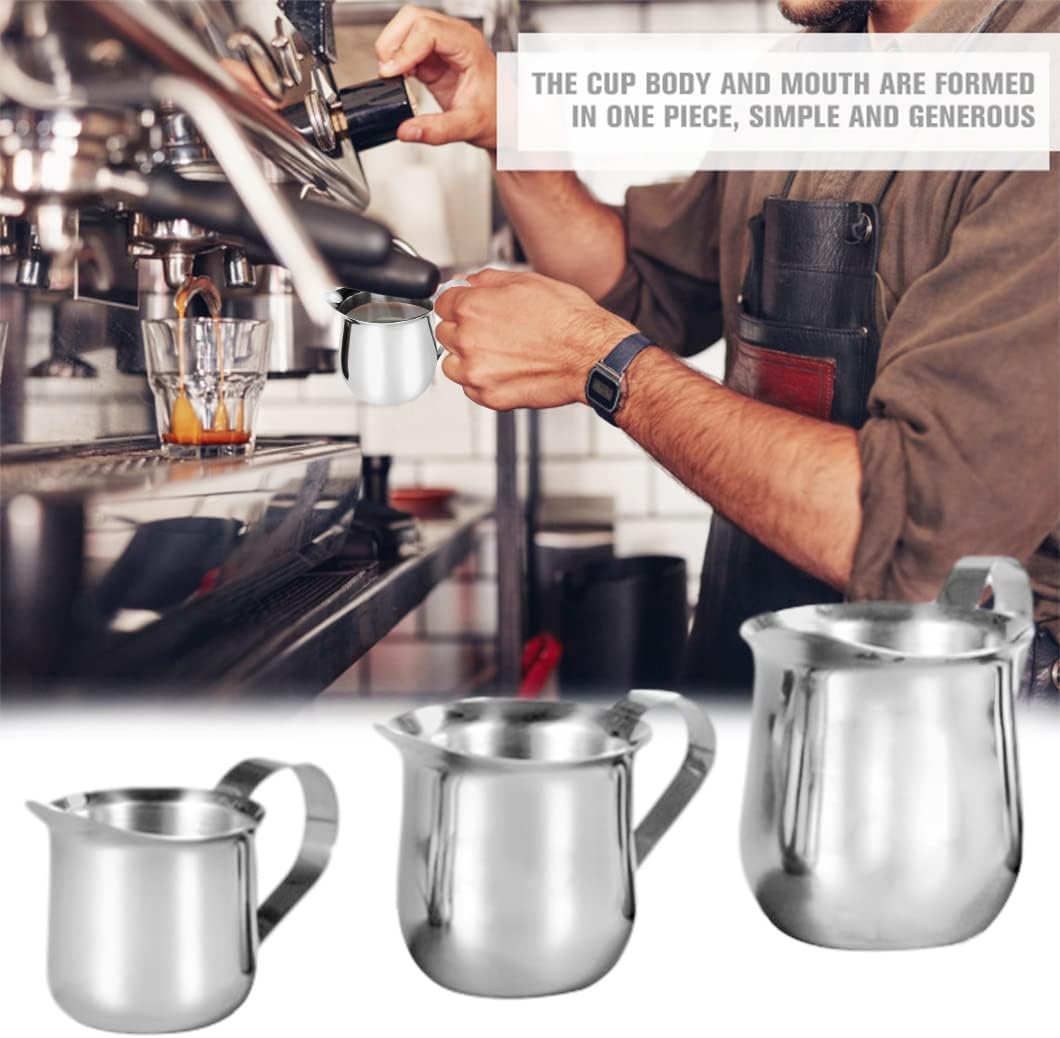 Rolin Roly 150ML Milk Frothing Pitcher Stainless Steel Small Bell-Shaped Creamer Coffee Jug for Barista Cappuccino Espresso Cups Latte Art Pitcher