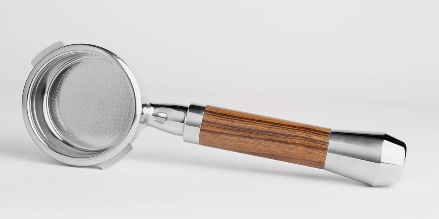 LILQ 58mm Bottomless Naked 2 Ears Portafilter Compatible with Gaggia Machines– Includes 18–20g Basket (Barcino Fusion, 58mm For Gaggia)