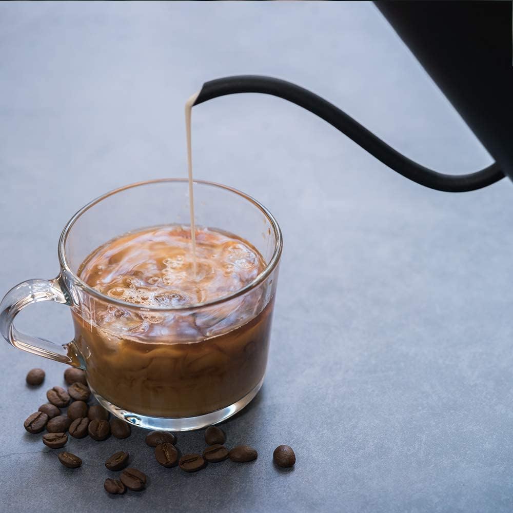 Easyworkz Gage Gooseneck Pour Over Coffee Kettle 12 oz Stainless Steel Hand Drip Coffee Pot With Long Narrow Spout