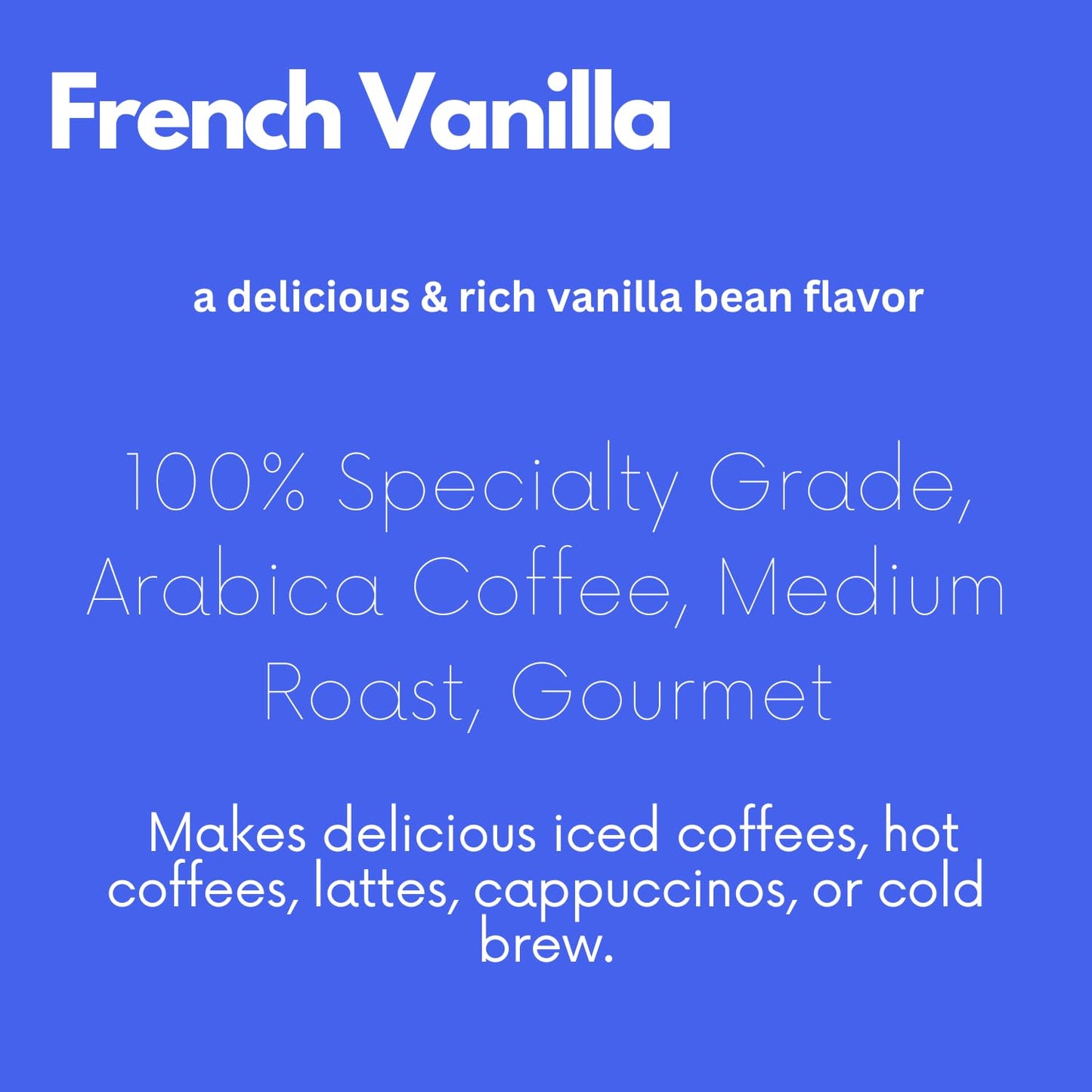 Sarasota Coffee Whole Bean French Vanilla | Medium Roast Gourmet Flavored Coffee Beans | Low Acid, Mold Free, Specialty Grade Bulk Beans | 5lb (80 oz)