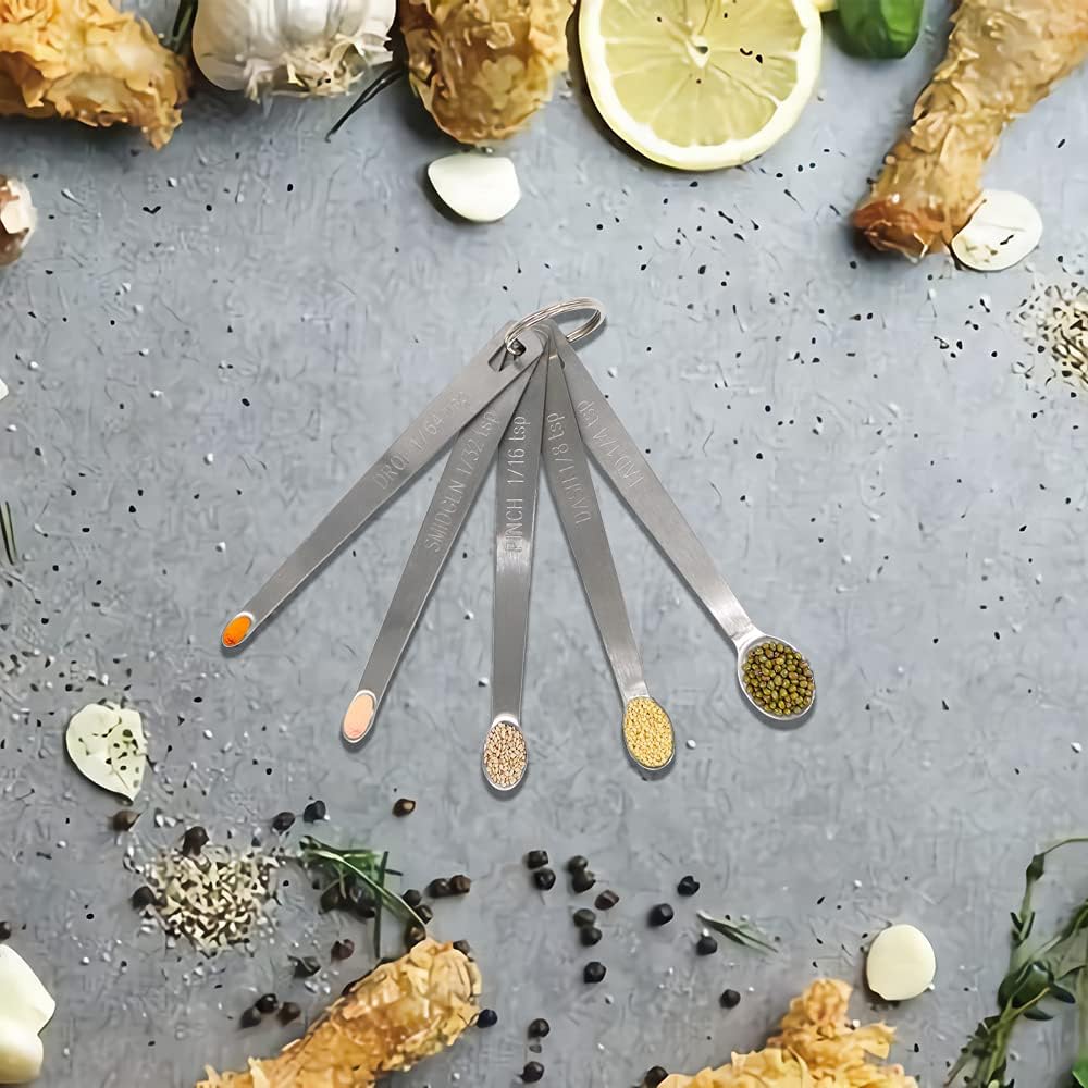 2PCS 1/4 Teaspoon(1/4tsp, 1.25 ml, Tad) Single Tiny Measuring Spoon, Small Individual Stainless Steel Measure Spoons Only