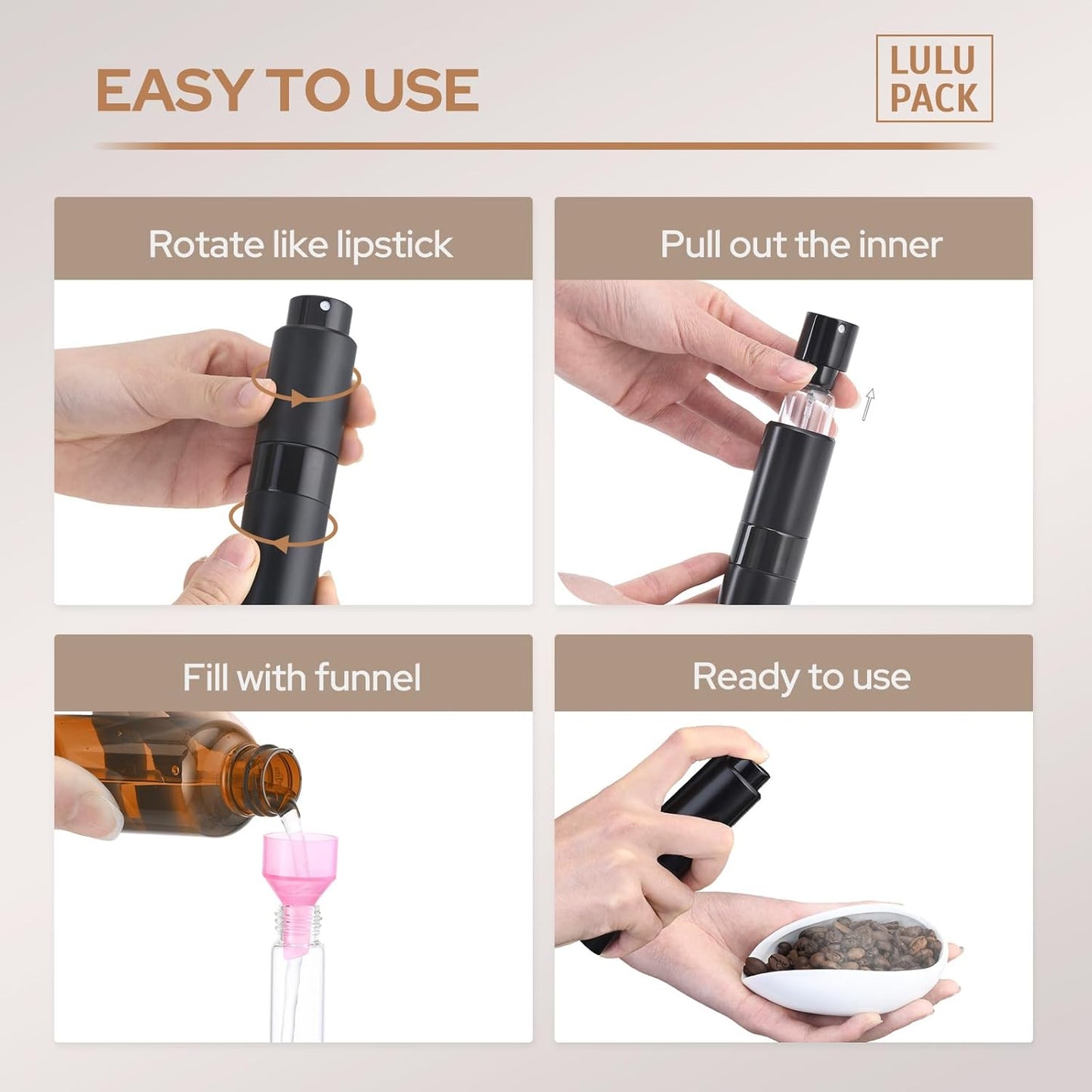 Coffee Bean Dosing Cup with 20ML Spray Bottle, Coffee Measuring Cups & Espresso Bean Spritzer Kit