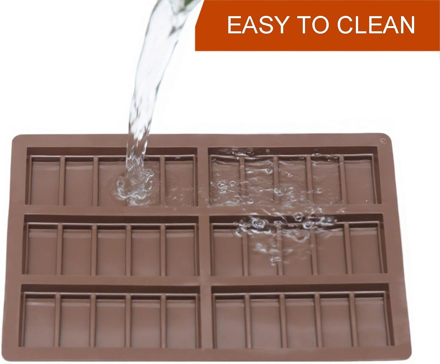 Dubai Chocolate Mold-Non-Stick Chocolate Bar Mold, Food Grade Silicone Deep Mold for Chocolate Stuffed Bar,Candy, Snacks,DIY Treats & Homemade Gifts (5 Snap)