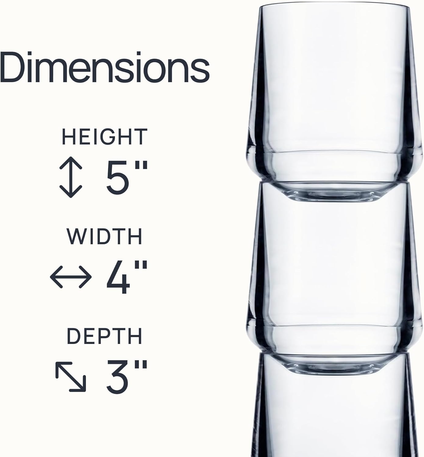 Drinique Unbreakable Stemless Wine Glasses (Set of 4) 12oz Tritan Plastic Stemless Glassware for Indoor or Outdoor Use - Red