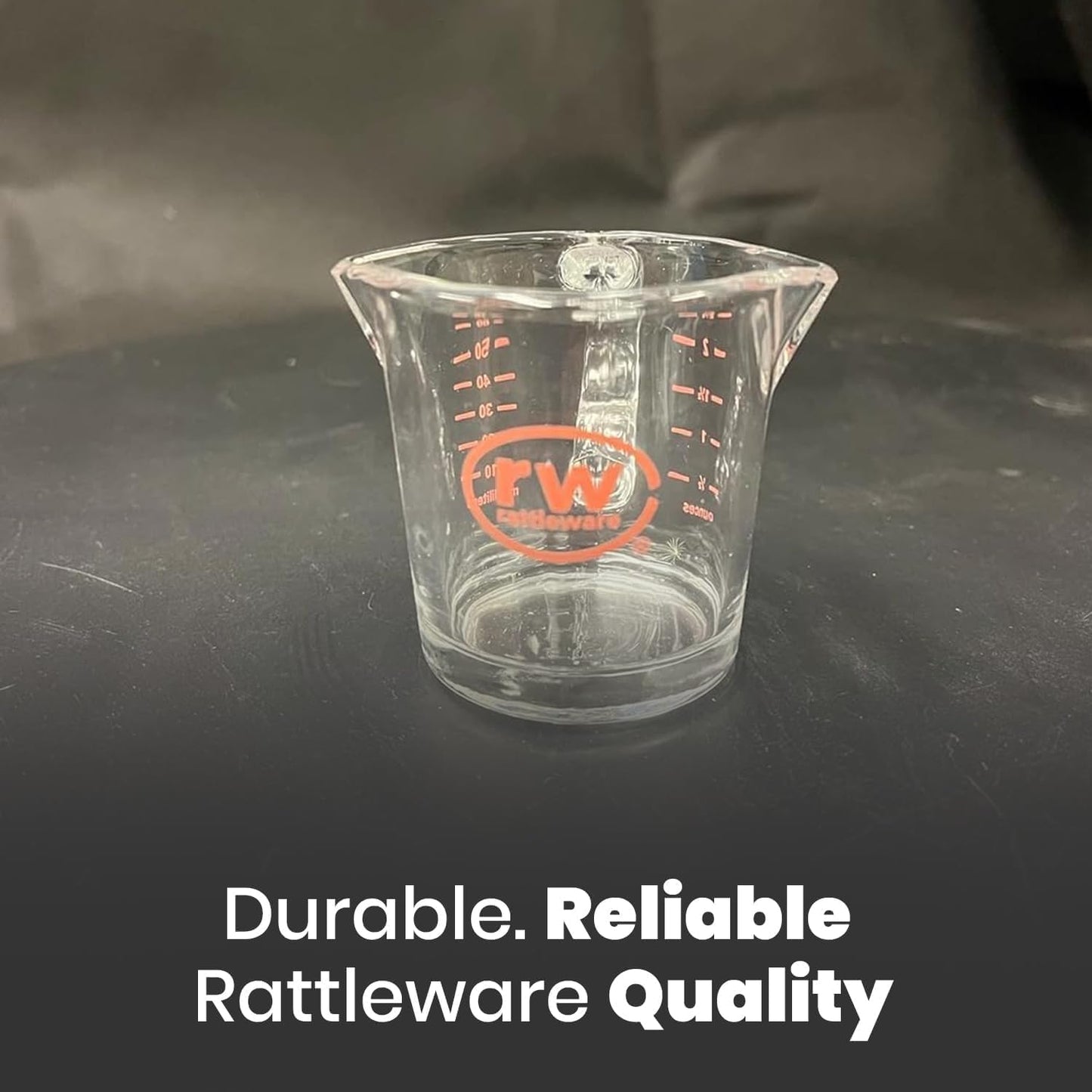 Rattleware 3 oz Espresso Shot Glass Pitcher with Handle - Double Spouted Genuine Barista Measuring Cup with ML & OZ Graduations - Durable Swift Espresso for Pouring Shots & Coffee