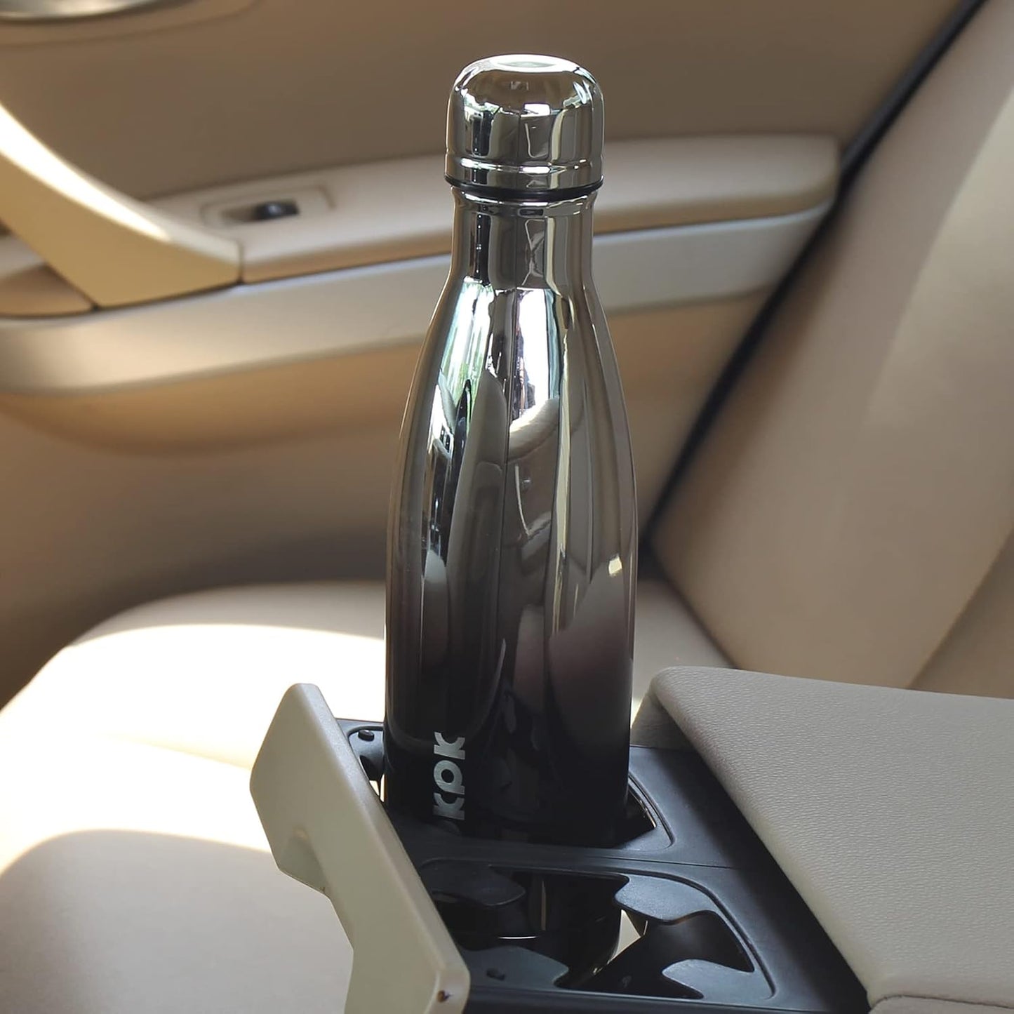 BJPKPK 17oz Insulated Stainless Steel Water Bottles,Sports Water Bottles Keep Cold for 24 Hours and Hot for 12 Hours,BPA Free for Travel,Silver miner