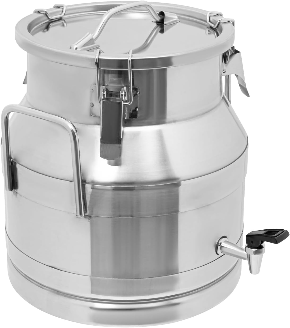 Stainless Steel Milk Bucket with Faucet, with Sealing Lid,Large Liquid Container Storage Keep Food Dry and Fresh for Milk and Wine (20L/5.3Gal,w/Faucet)