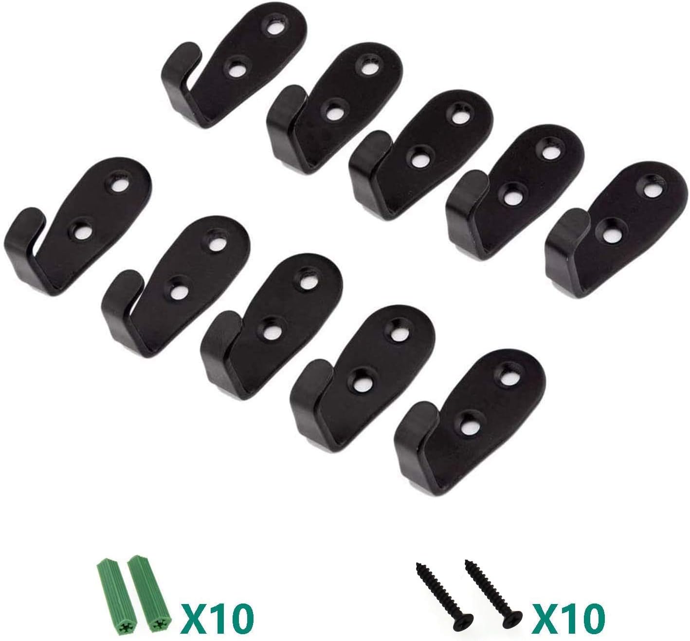 Heavy Duty Wall Hooks,Stainless Steel Screw On Hooks for Hanging Coats Plants Towels Keys Hats,Waterproof Single Shower Hanger Hooks for Garage Kitchen Bathroom 10 PCS (L Shape Large)