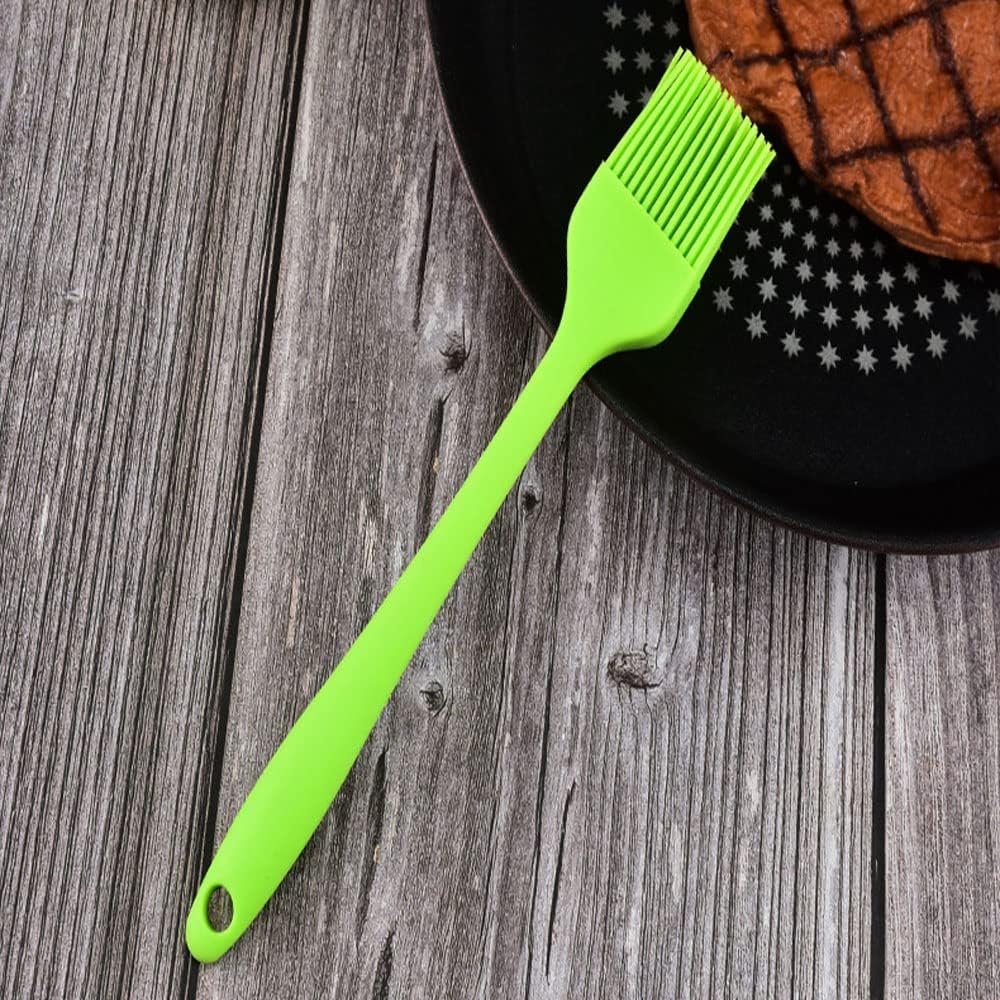 Silicone brush, Oil Brush for BBQ Kitchen Cooking Baking and Grilling(5 PCS,Green)