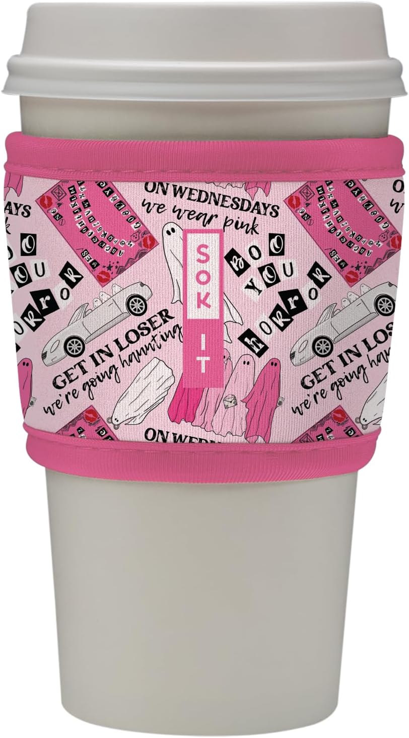 Sok It HotSok Coffee & Tea Reusable Insulated Neoprene Cup Sleeve (She Doesn't Even Ghost Here)