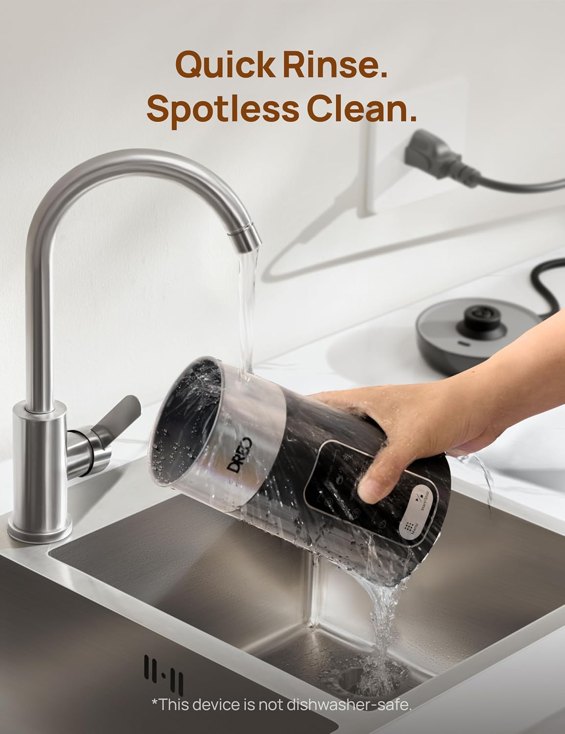 DREO 8-in-1 Milk Frother, Electric Stainless Steel Frother for Latte Art Microfoam and Coffee, 9oz/270ml Warm and Cold Foam Automatic Frothers, LED, Easy to Clean