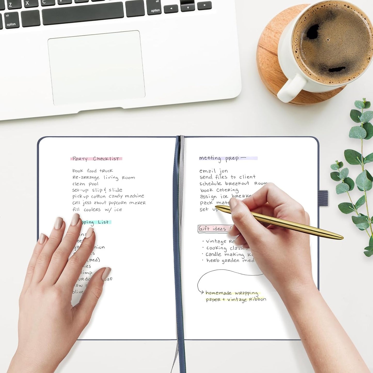 &And Per Se Blank Journal Notebook, 160 Pages, 5.7 x 8 inches College Ruled Thick Paper Notebook Journals for Writing, Hardcover Notebook(1 Pack, dark blue)