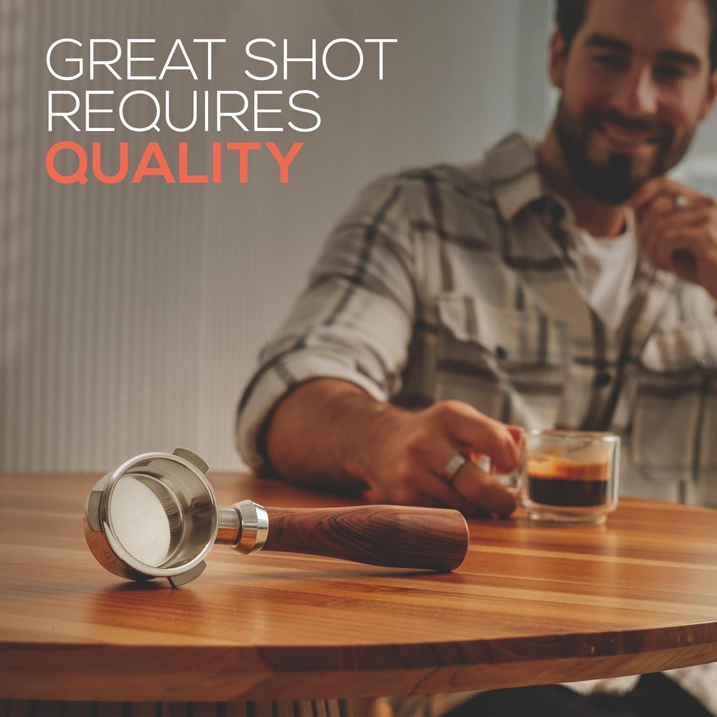 Bottomless Portafilter 54mm Fits Breville Machines – Precision Basket with 950 Laser-Cut Holes for High Extraction