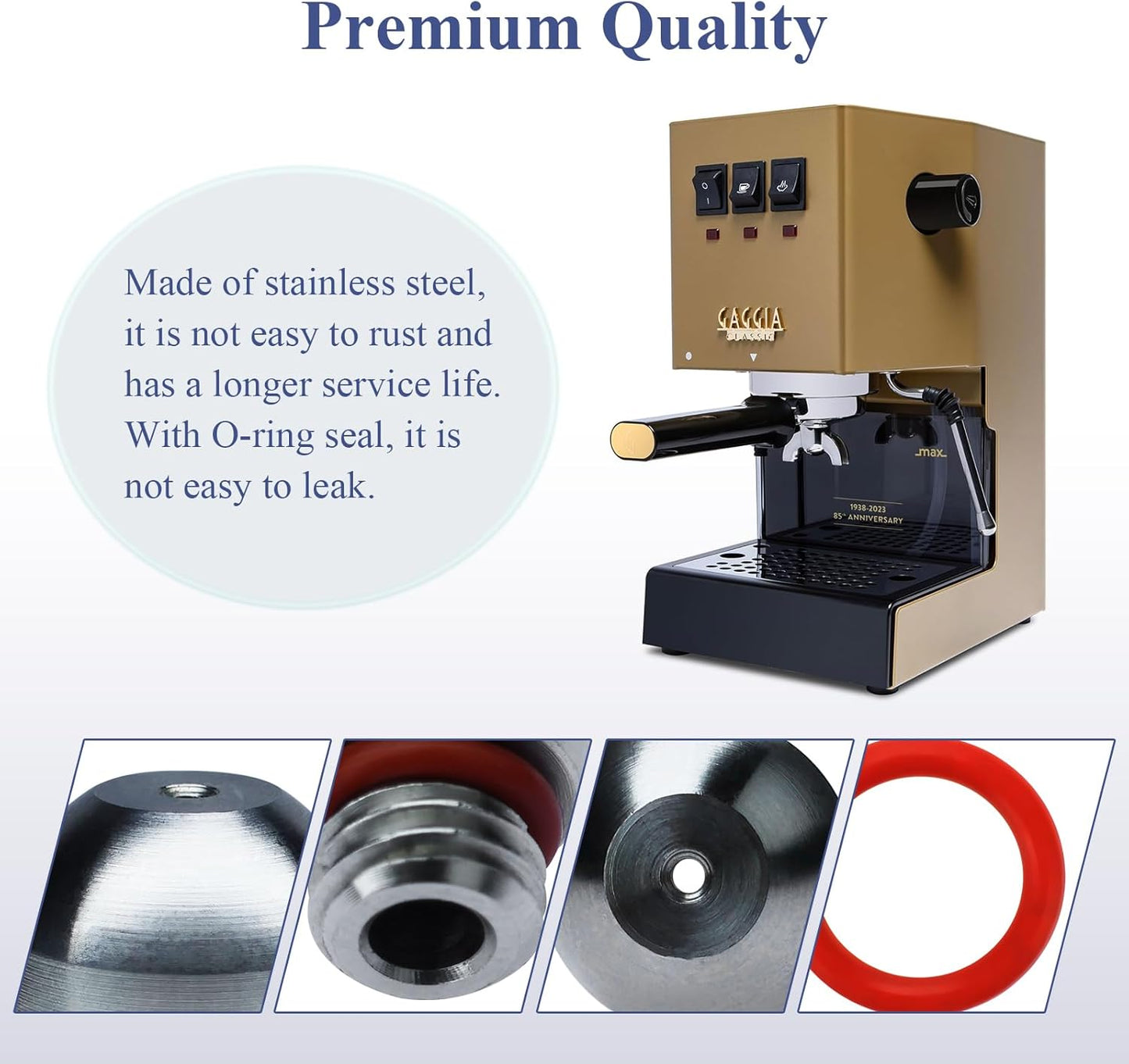 One Single Hole Steam Tip - Compatible With Gaggia Classic Pro or EVO (Gaggia Classic with the new steam wand) Traditional Espresso Coffee Machine Parts