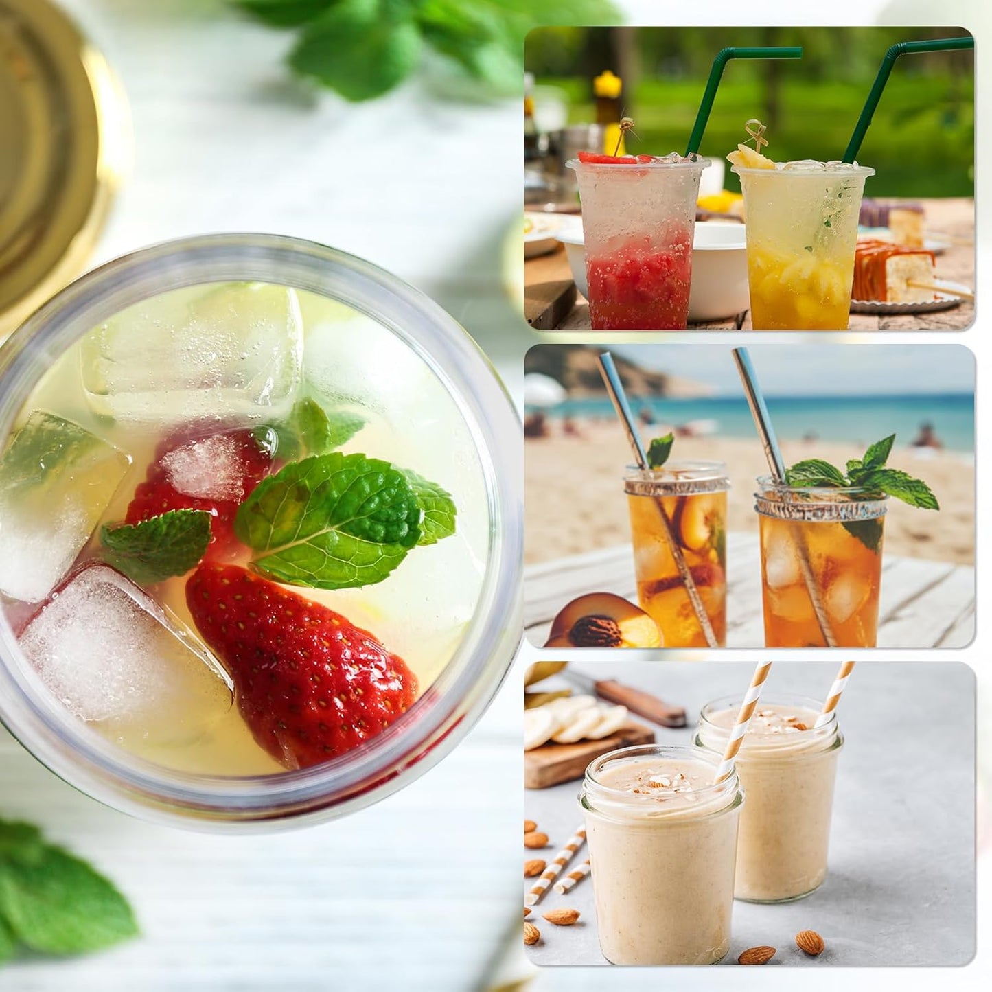 uxcell 20Pcs Silicone Straw Tips, Metal Straw Covers, Soft Reusable Straws Tips Fit for 8mm/0.31" OD Stainless Steel Straws (Blue)