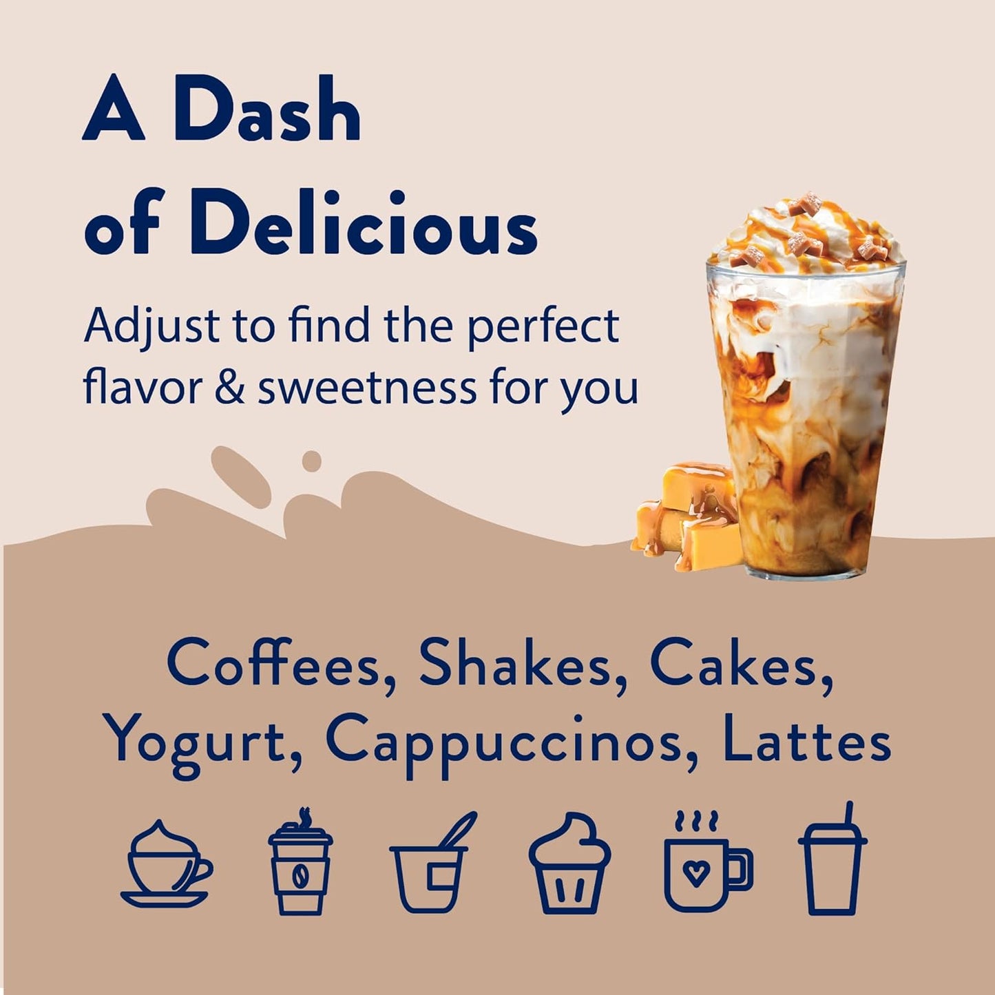 Jordan's Skinny Syrups Sugar Free Coffee Syrup, Salted Caramel Flavor Drink Mix, Zero Calorie Flavoring for Chai Latte, Protein Shake, Food & More, Gluten Free, Keto Friendly, 25.4 Fl Oz, (Pack of 1)