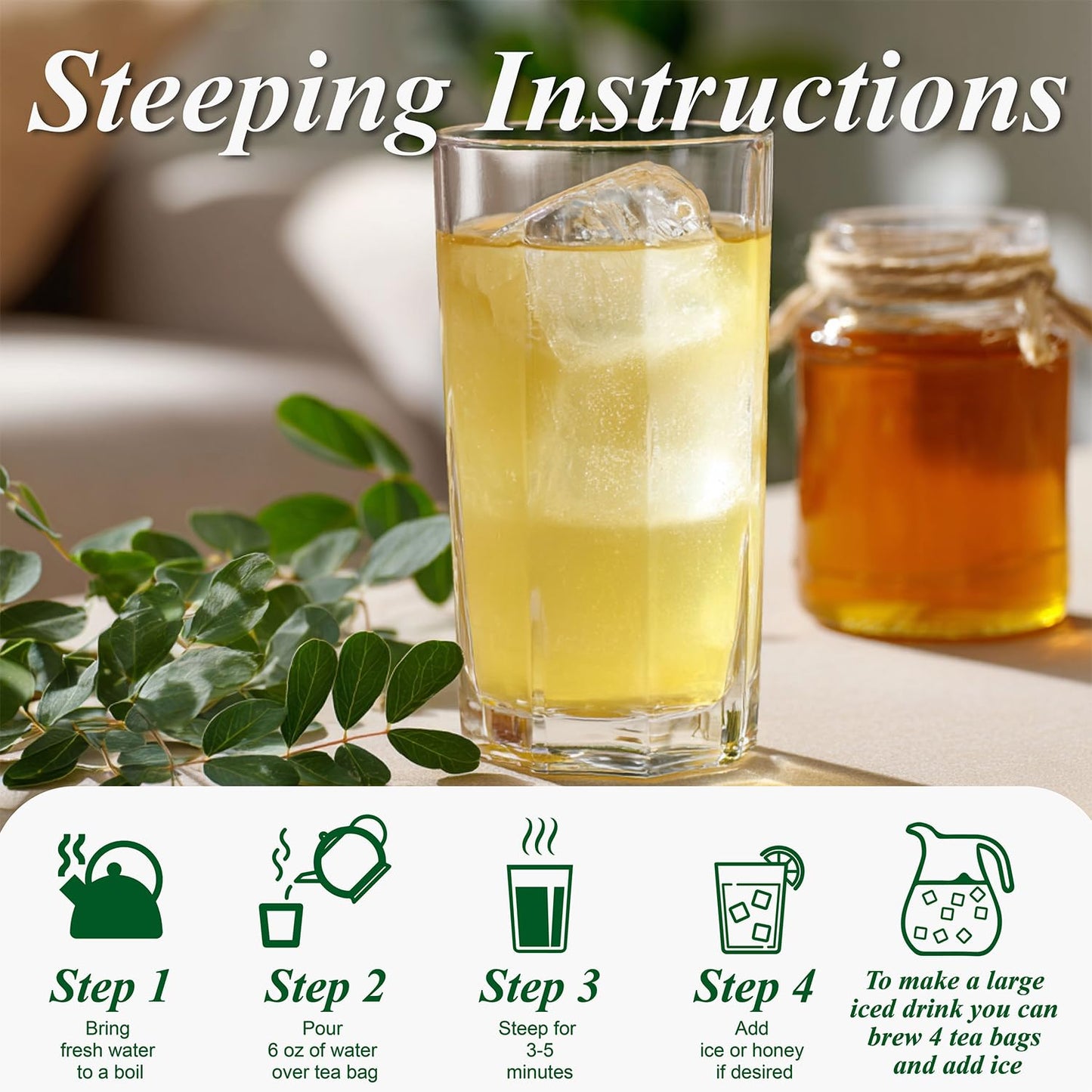 WT WEETEE Moringa Tea Bags 100 Count, 100% Pure Dried Moringa Leaves, Caffeine Free Nutrient-Dense Herbal Tea, Earthy Spinach Aroma & Bold Fermented Bean-Like Flavor