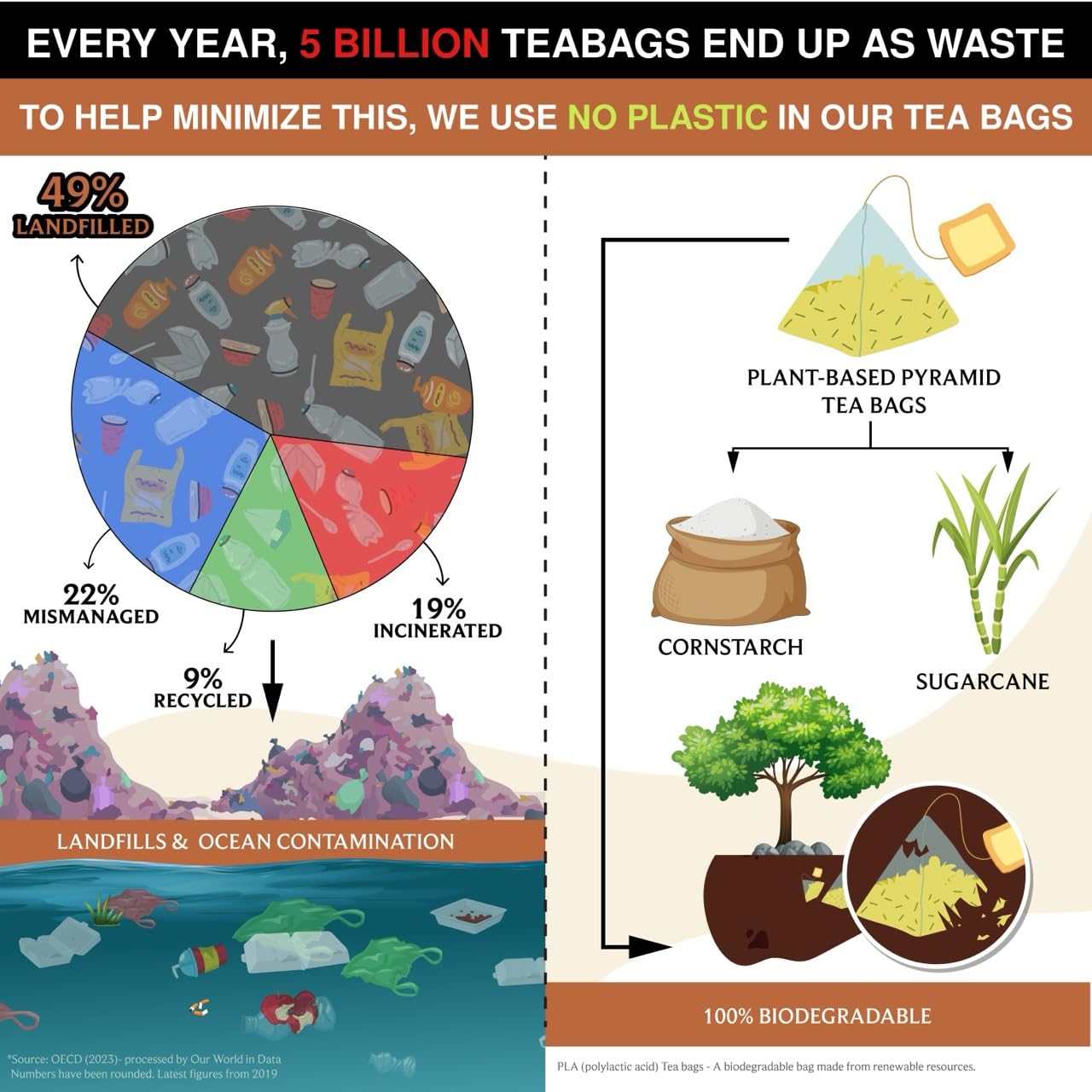 BREWIX, Masala Chai Tea Bags (25 Pyramid Tea Bags) Strong, Robust & Spicy - Pure Ingredients | Black Tea, Cinnamon, Ginger, Black Pepper, Cardamom & Cloves, Packed in Resealable Ziplock Pouch