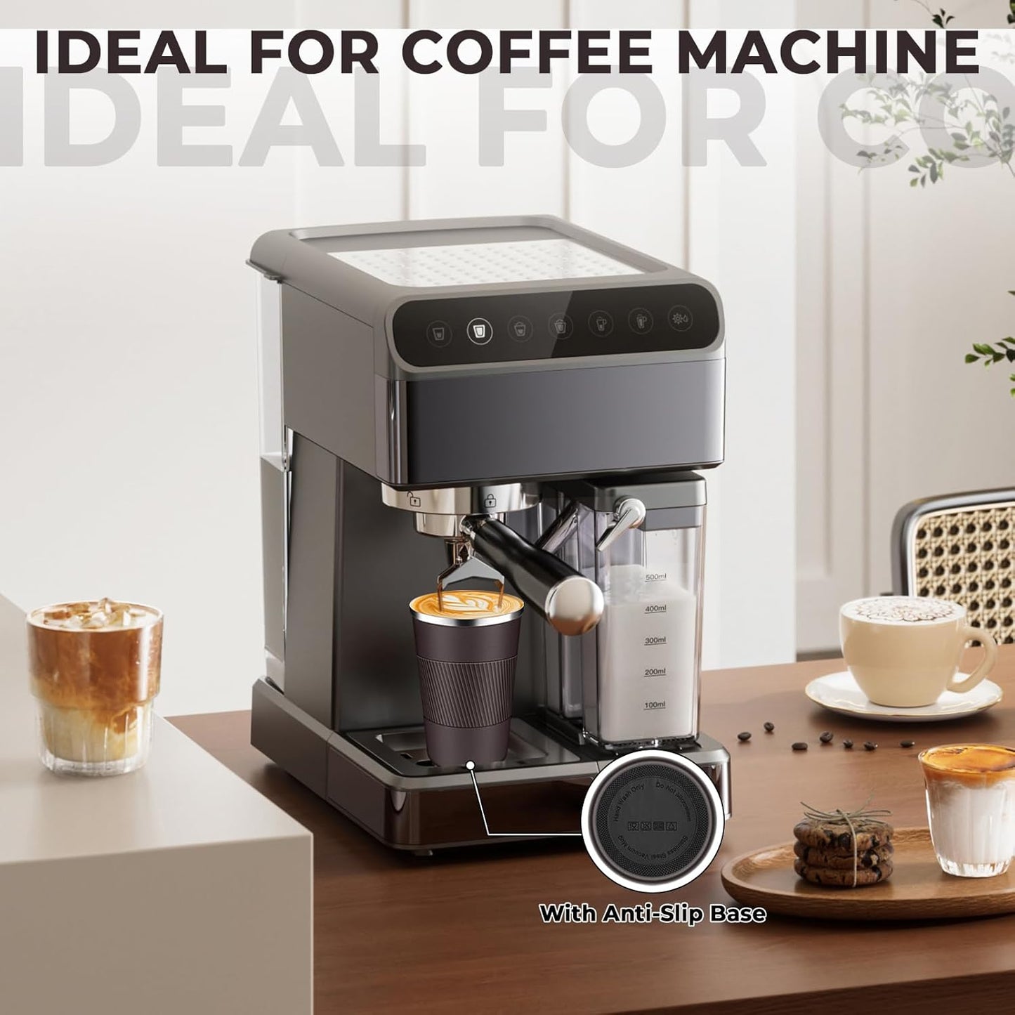 Insulated Coffee Tumbler 12 oz, Stainless Steel Coffee Mug with Lids, Travel Coffee Mug Leak Proof, Double Wall Vacuum Insulated Reusable Coffee Cup, Keep Drinks Hot and Cold, Dark Chocolate, 12 Ounce