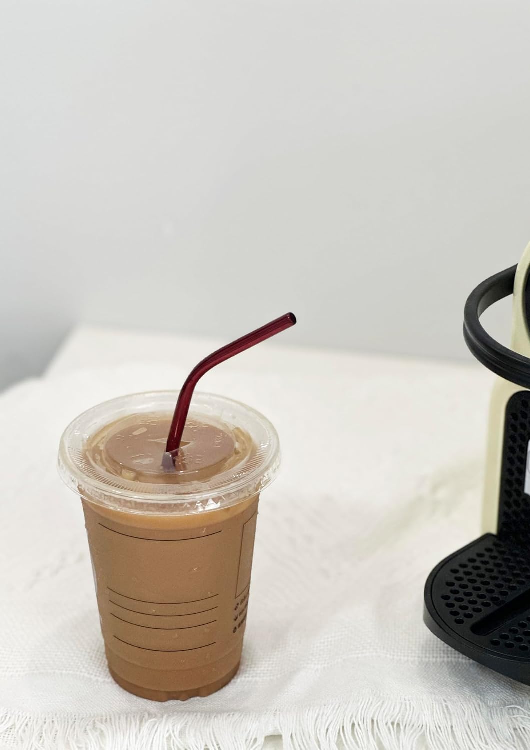 10 Pcs Stainless Steel Straws, Reusable Drinking Straws, Bent Metal Straw Sets with 2 Pcs Cleaning Brushes (Red, 8.5 Inch)