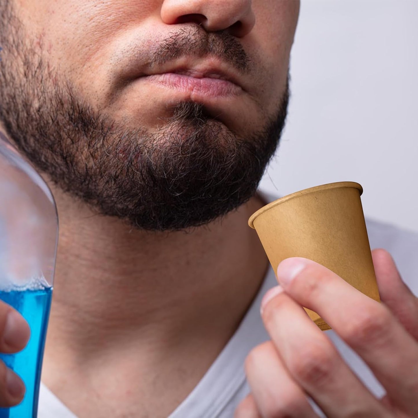 300 Pack 3 oz Paper Cups, Disposable Kraft Small Bathroom Cups 3 Ounce, Hot/Cold Beverage Cups for Home, Kitchen, Party