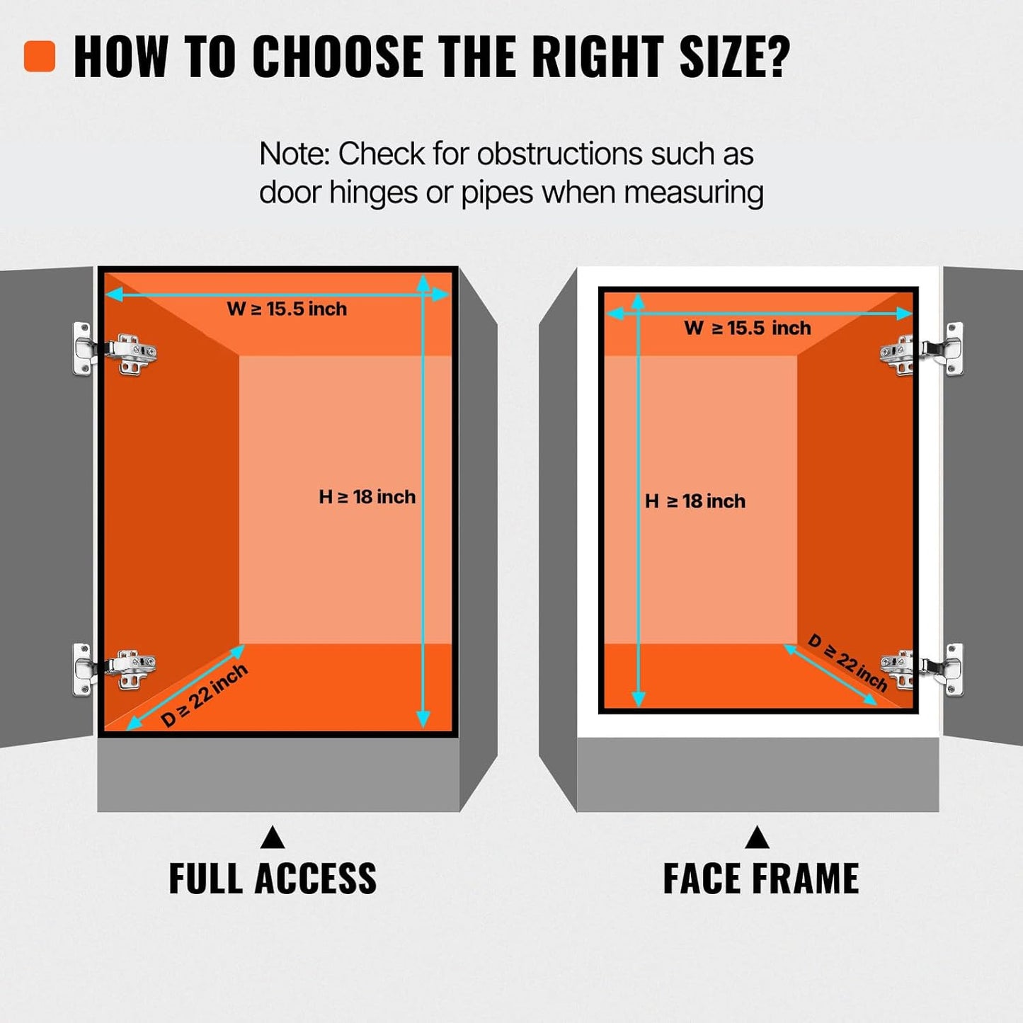 VEVOR Pull Out Cabinet Organizer, 14"Wx21"D Heavy 2 Tier Duty Slide Out Pantry Shelves, Chrome-Plated Steel Roll Out Drawer for Under Sink, 15.5"Wx22"D Install Size for Cabinet
