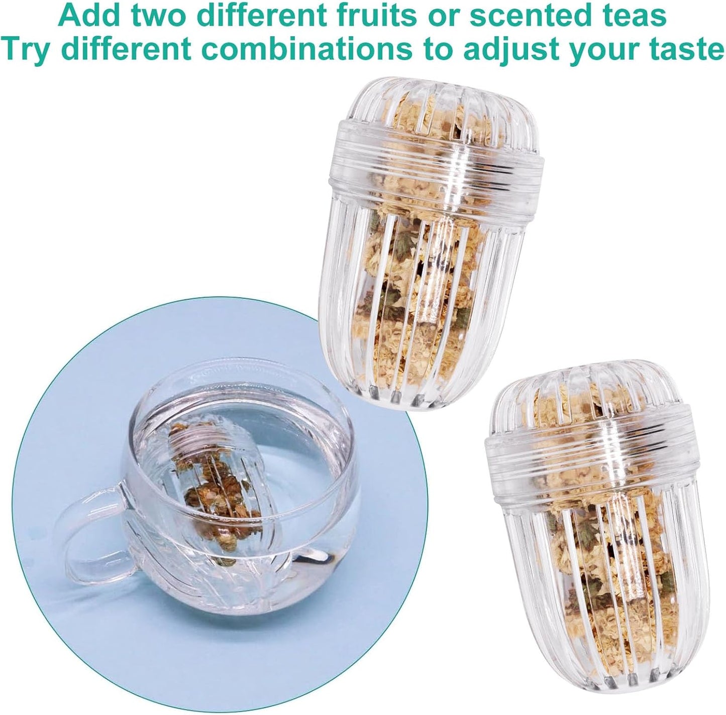 2pcs Upgraded Fruit Infuser Insert, Tea Infuser Bottle Ball for Wide Mouth Bottles