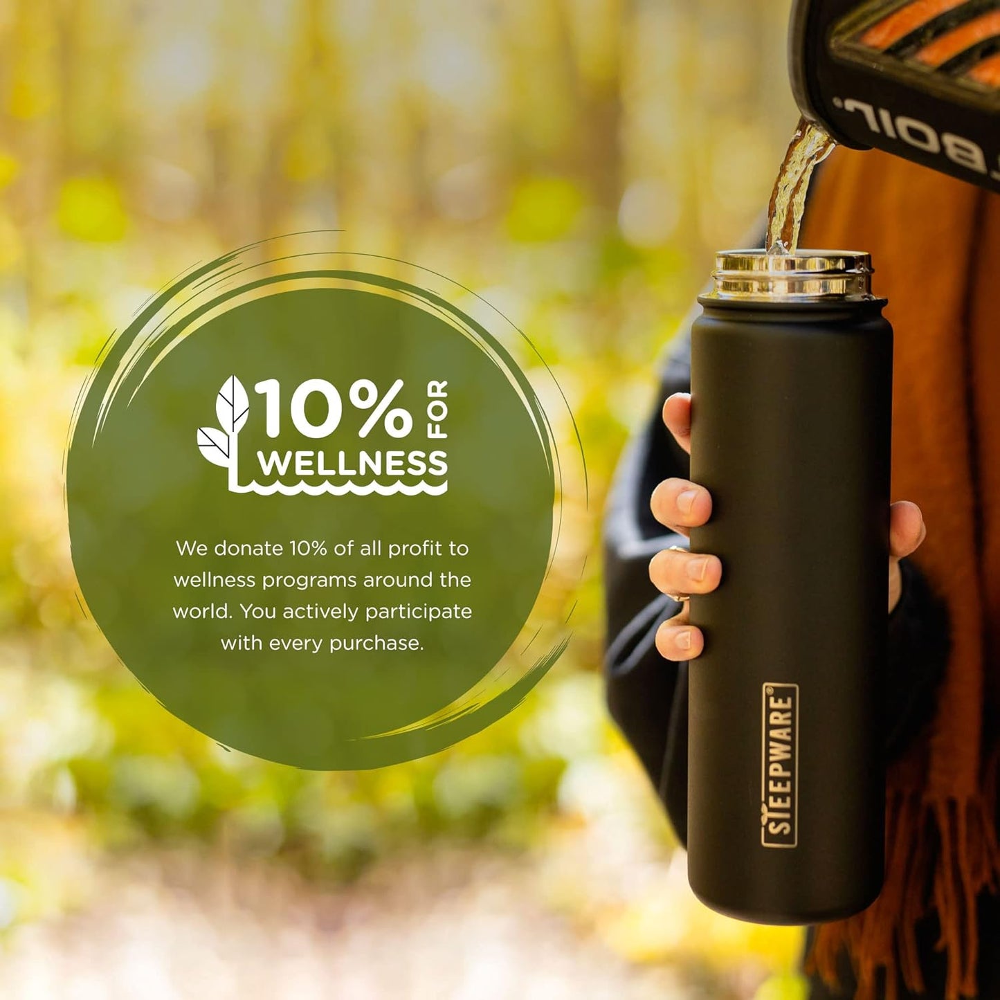 The Tea Spot Steepware Tea Tumbler, Tea Thermos, 22oz, Violet- Travel Bottle with Tea Infuser for Loose Leaf Tea or Iced Coffee - Sleek Double-Walled Insulated Bottle