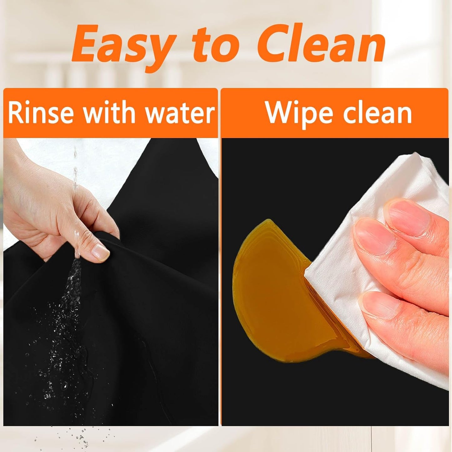 Large Silicone Placemat, 78.7''x15.7''(200cmx40cm) Extra Large Countertop Protector Mat, Heat Resistant Mat for Countertop with Non-Slip, Silicone Mats for Kitchen Counter/Crafts, Black