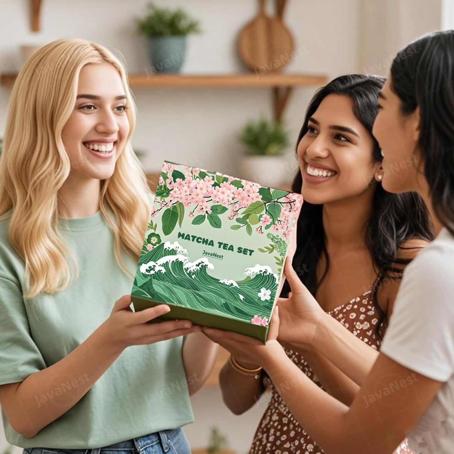 7-Piece Matcha Tea Set with Gift Card – 120-Prong Bamboo Whisk, Ceramic Bowl with Spout, Whisk Holder, Scoop, Spoon, Strainer & Scoop Holder – Ideal Gift for Matcha Lovers (Orange)