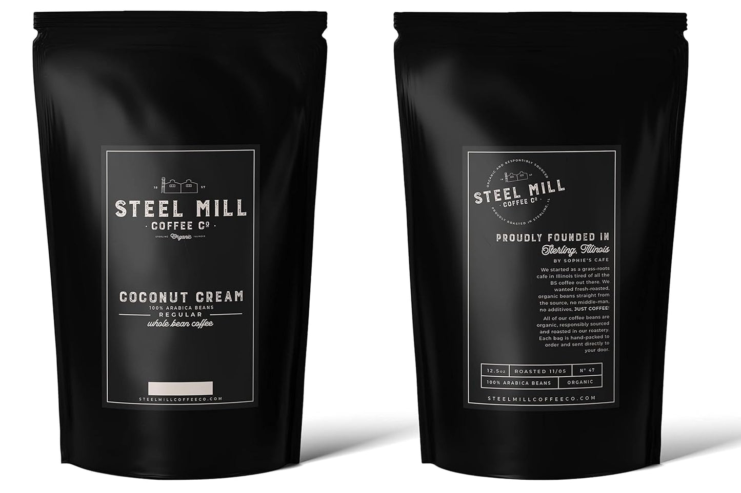 Steel Mill Coffee Co. Coconut Cream Flavored Coffee | 12 ounces / Drip Grind / Regular | ORIGIN: Grown in Colombia