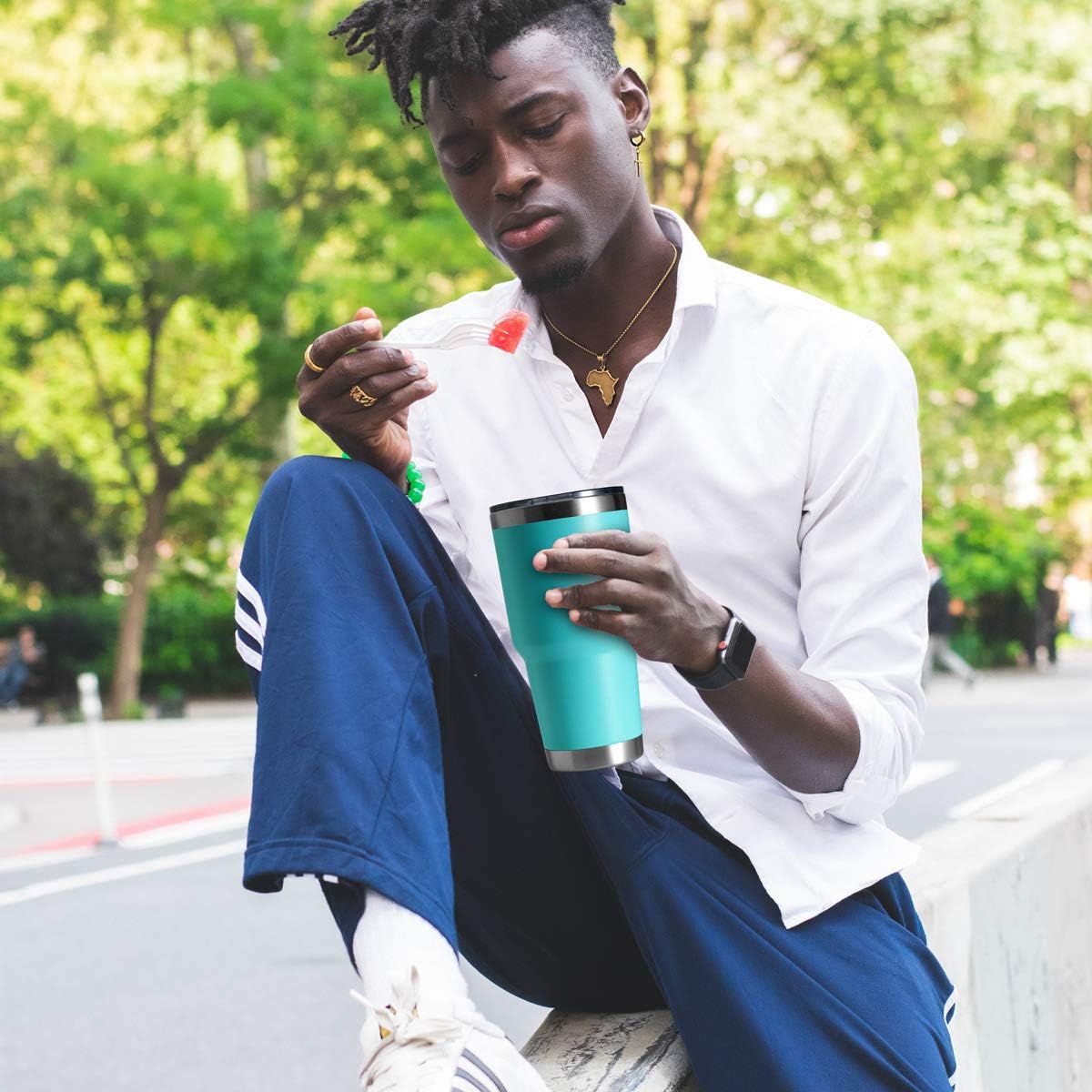 HASLE OUTFITTERS 30oz Stainless Steel Tumbler, Double Wall Vacuum Insulated Travel Mug Tumbler, Durable Insulated Coffee Mug, Gift Box Set (Light Green, 1)