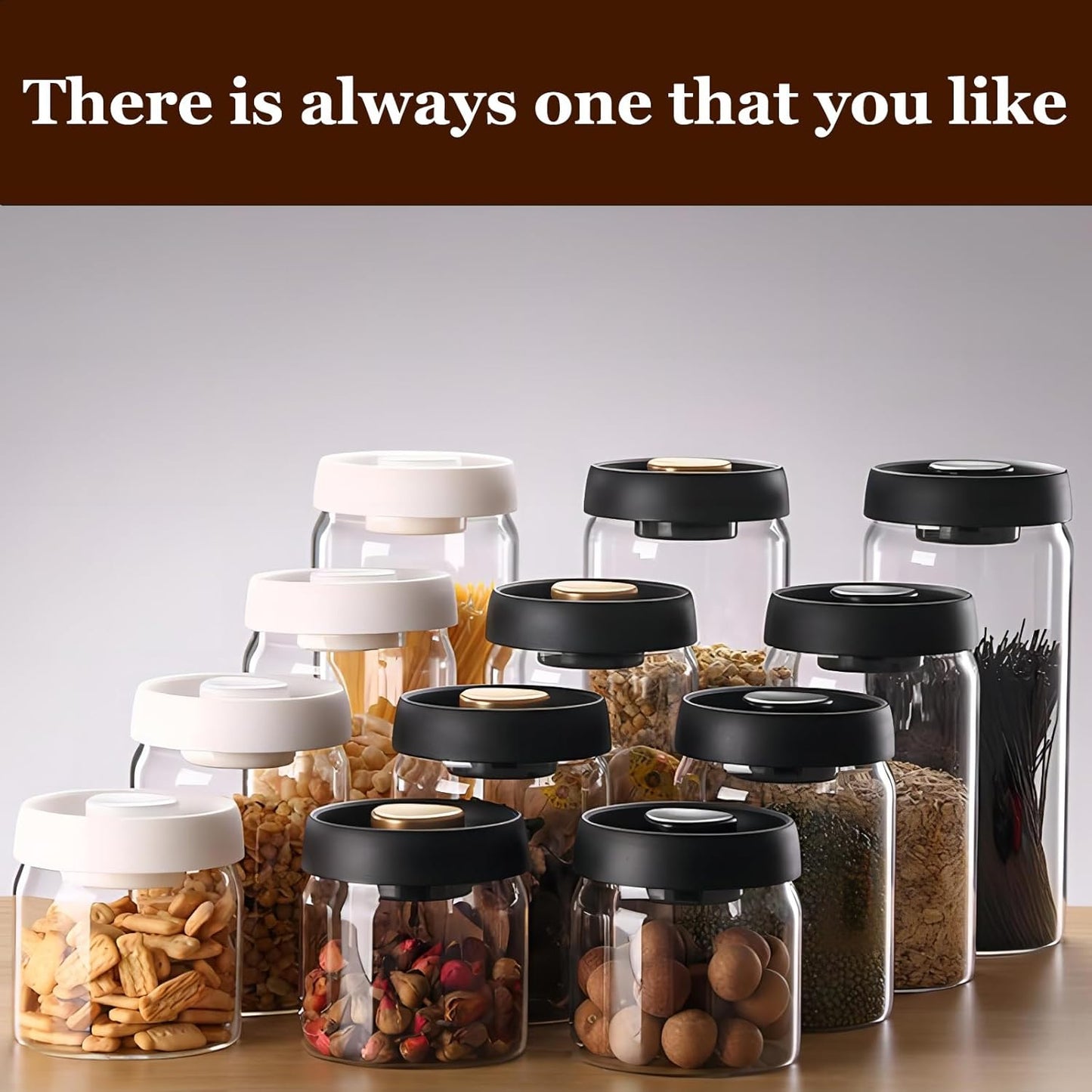 Vacuum Glass Jar with Airtight Lid,61floz/1800ml Borosilicate Glass Coffee Canister Container,Perfect for Coffee Beans & Grounds,Loose Leaf Tea,Candy,Sugar,Nuts,Spices