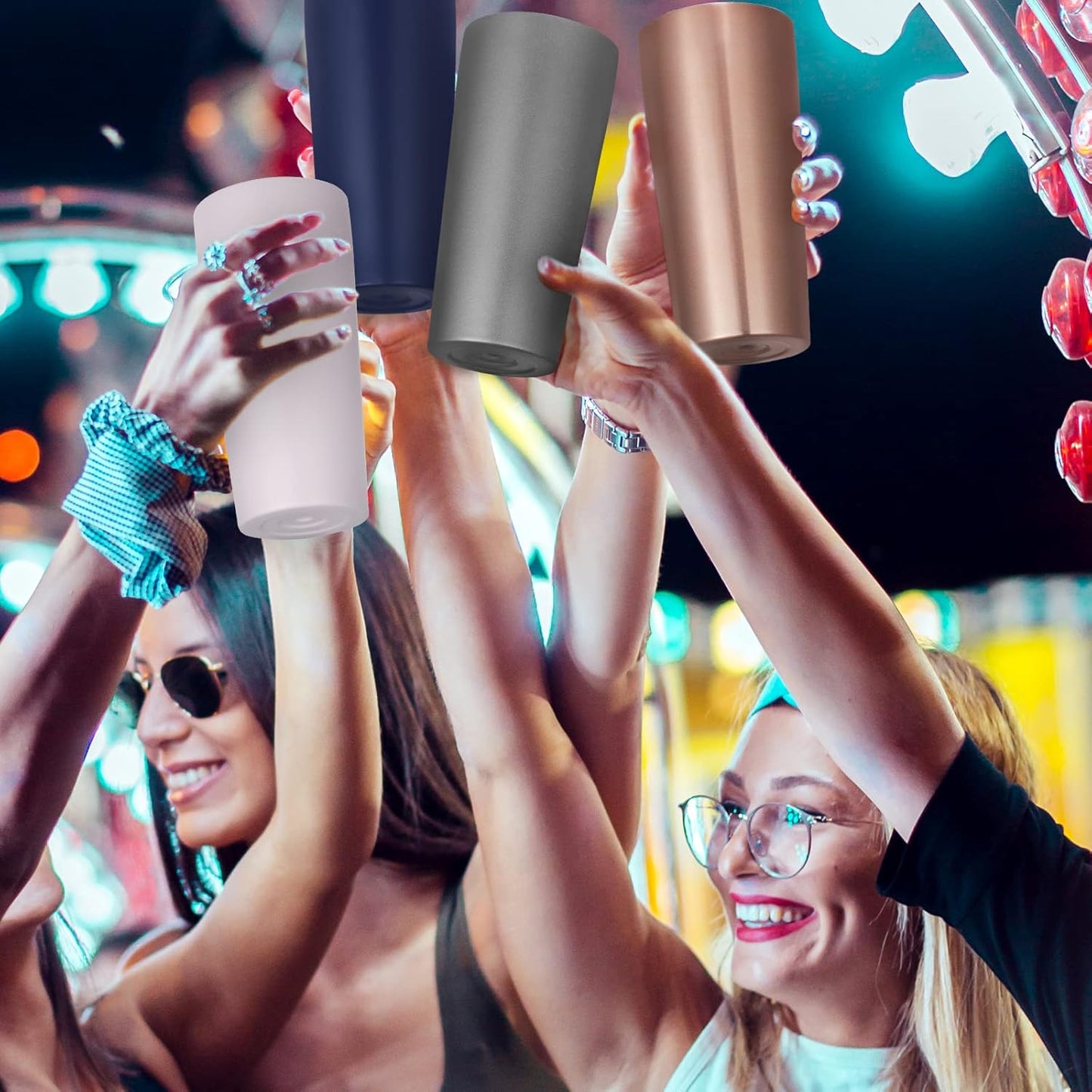 VEGOND 20oz Tumbler Bulk with Lid and Straw 12 Pack, Stainless Steel Vacuum Insulated Tumbler, Double Wall Coffee Cup Travel Mug, Navy Blue