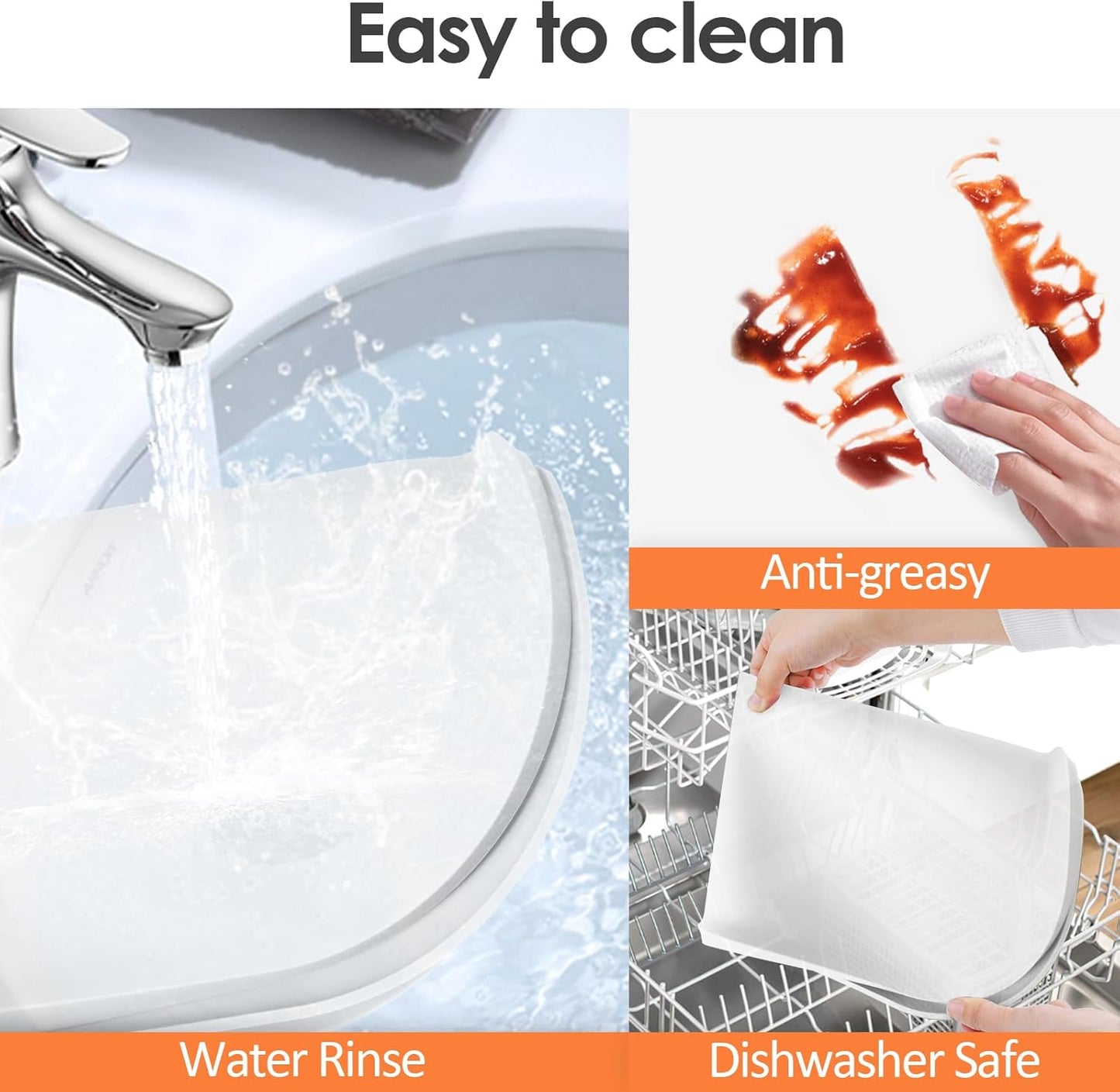 Silicone Coffee Maker Mat with Lip, 17.4'' x 10.6'' Heavy Duty Coffee Maker Mat for Countertops, Coffee Tray Fit Under Coffee Machine Appliance Automatic Machines Espresso Accessory, Translucent