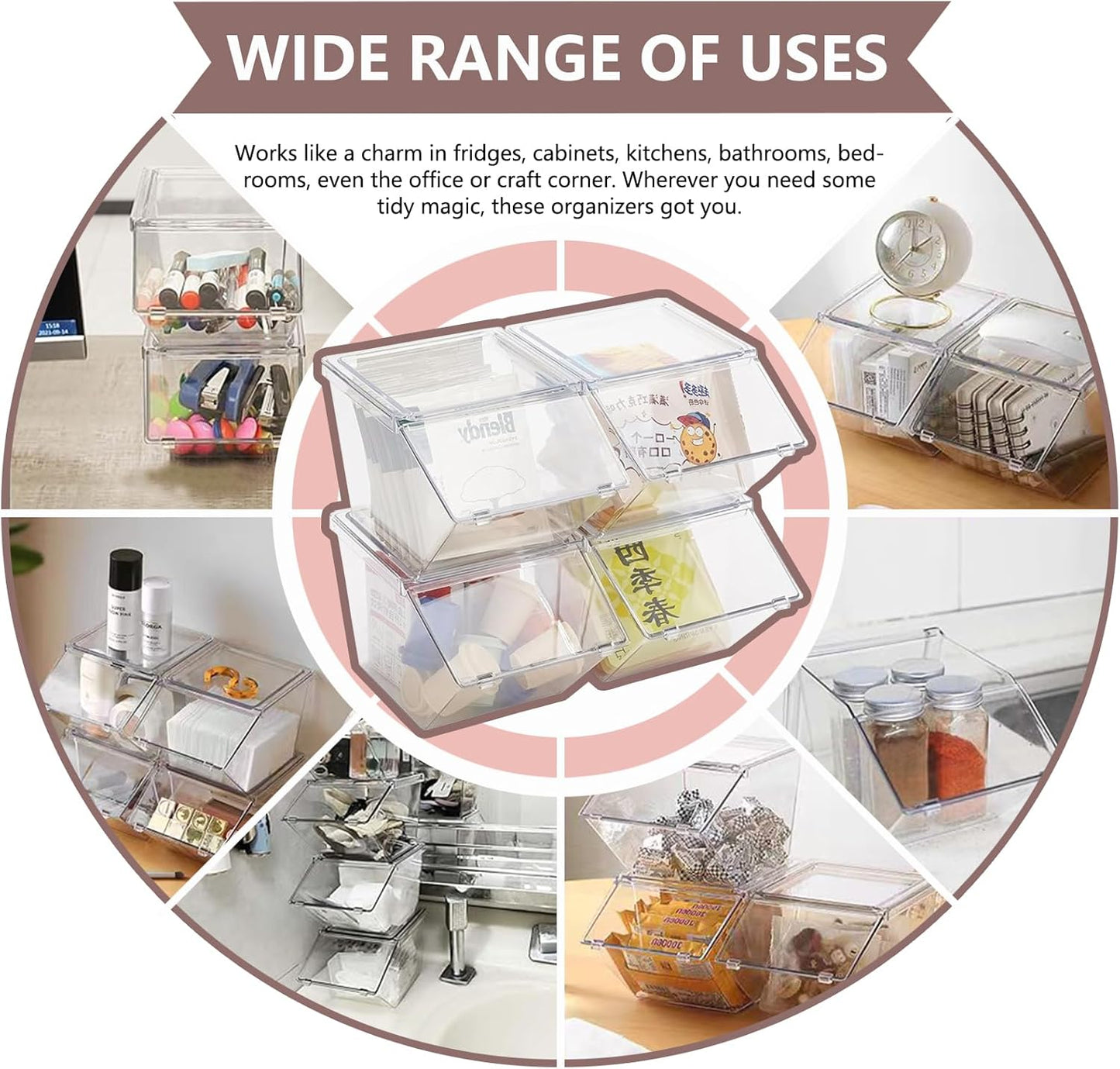 Roninkier 2 pack Coffee Pod Holder Tea Bag Organizer, Large Capacity Stackable Coffee Bar Accessories for Counter