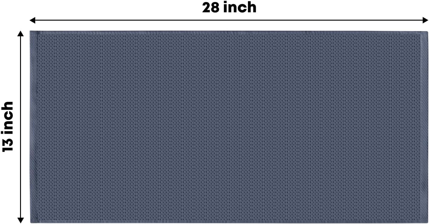 Artoid Mode 100% Cotton White Dark Grey Waffle Weave Kitchen Dish Cloths, 13x28 Inch Ultra Soft Absorbent Quick Drying Kitchen Dish Towels Set of 4, Multicolor