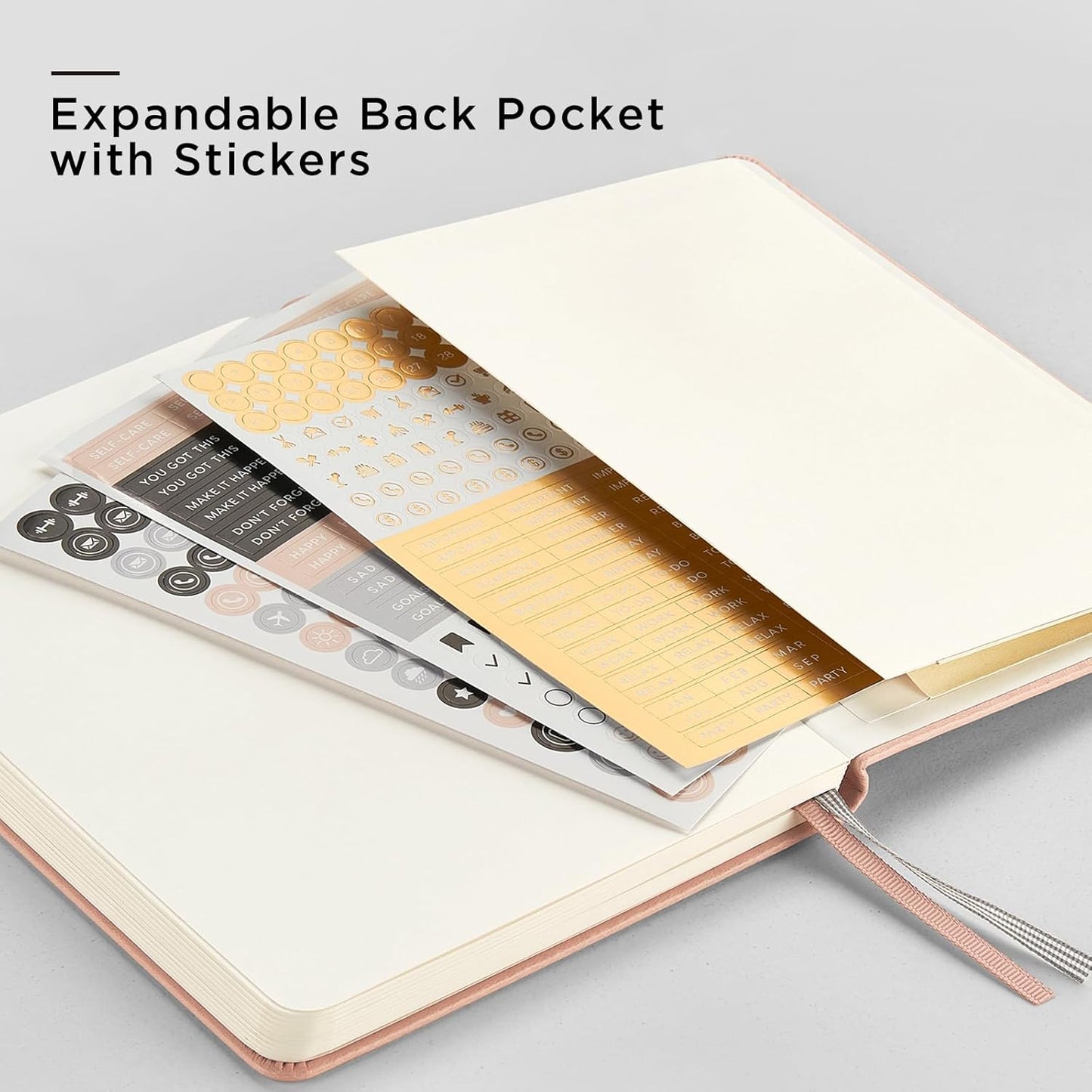 &And Per Se Dotted Journal Notebook, A5 Hardcover Bullet Dotted Journal, 160 Pages 100 gsm Thick Dotted Paper, 3 Sheets of Stickers Included - 5.7'' x 8''(Violet)