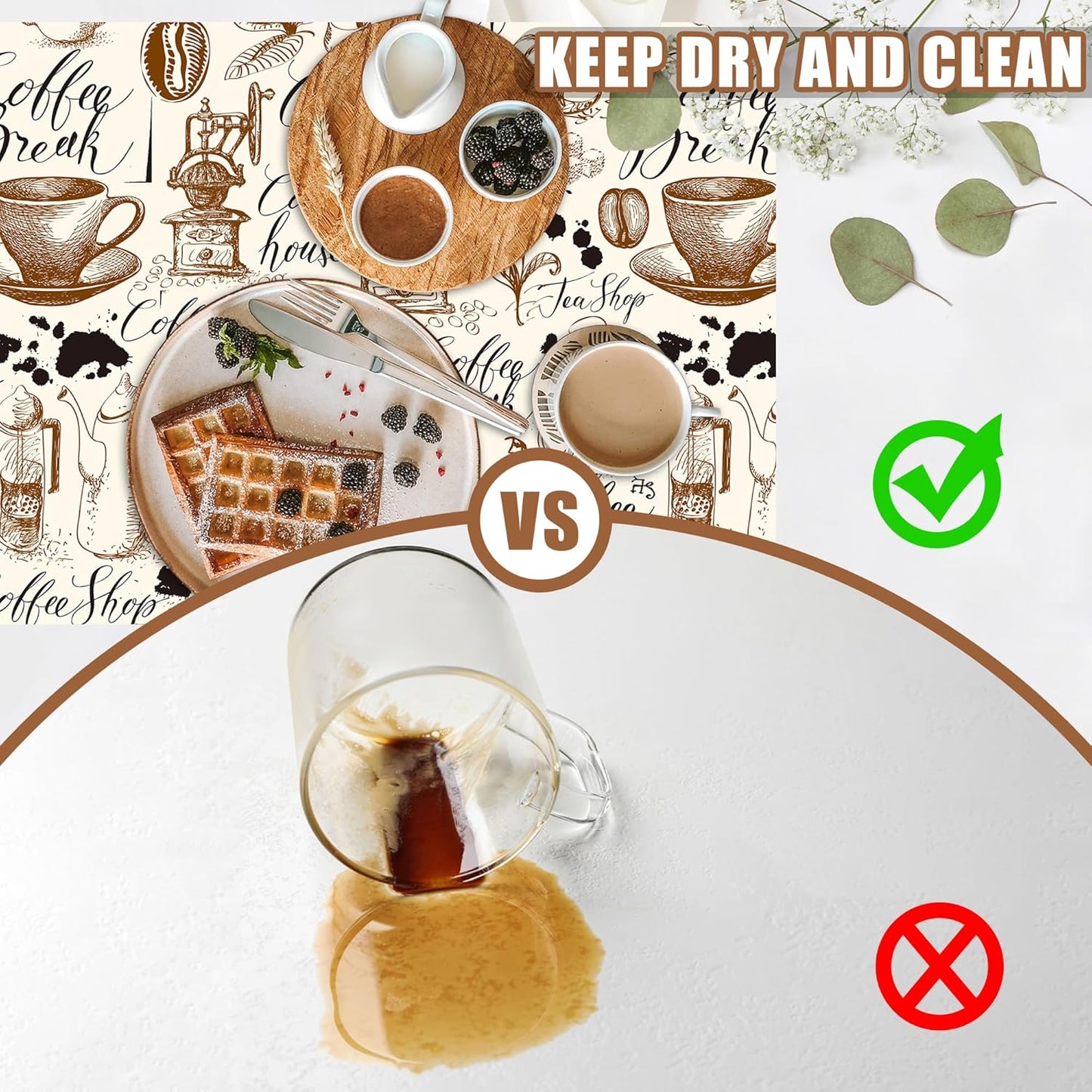 Dish Drying Mat - Absorbent Countertop Mat with Rubber Backing, Hide Stain, Dish Drainer Rack, 11.8 x 19.7 Inch