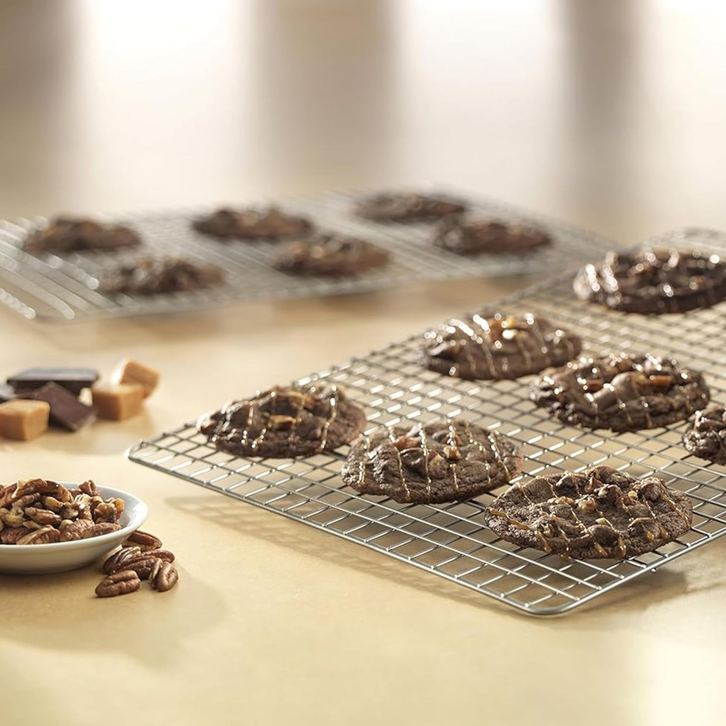 Stainless Steel Cooling Rack Size -Medium, 10 x 15 Inches, Dishwasher-Safe, Oven Safe, Cookie Cooling Racks for Baking & Cooking - Pack of 6