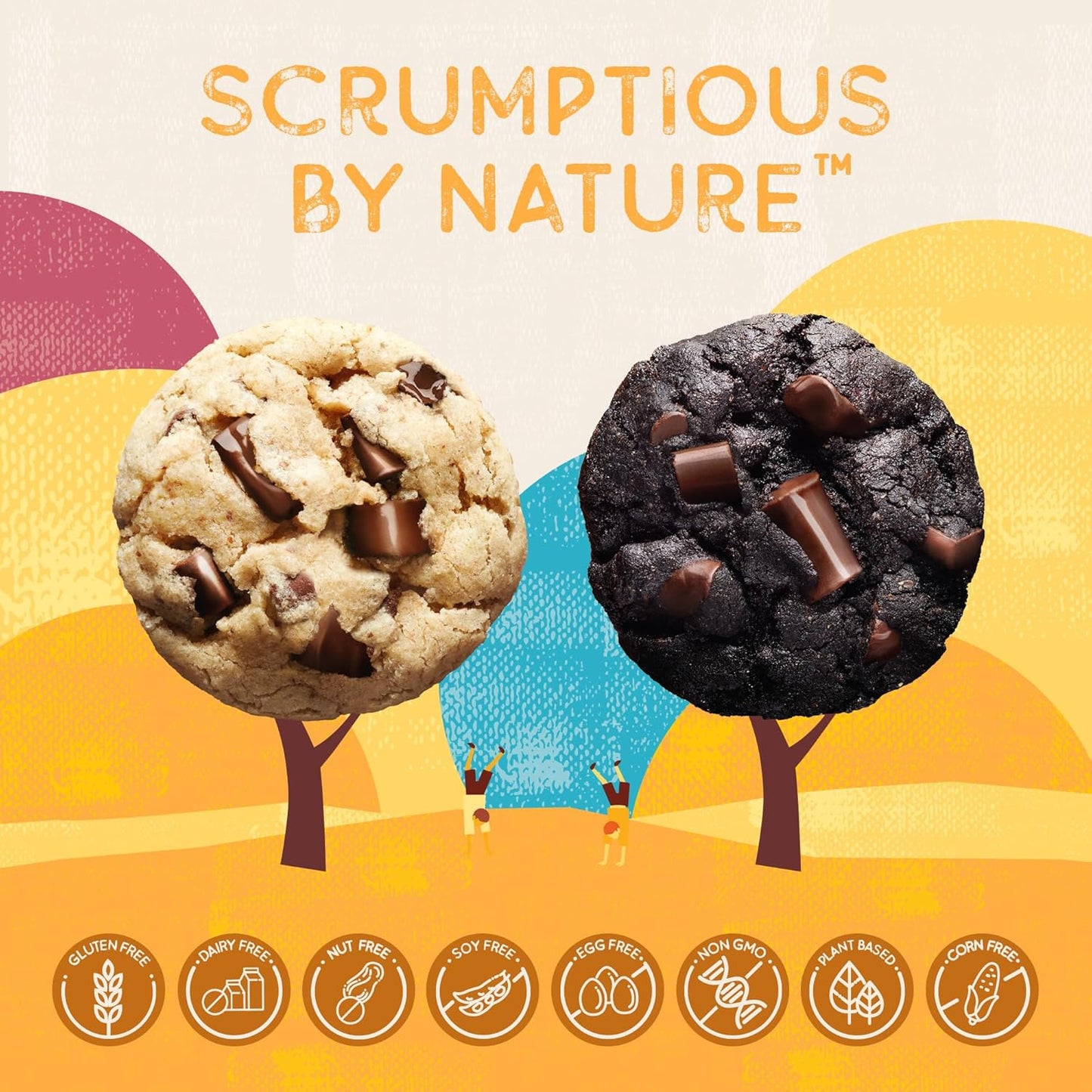 Autumn Sons Baking Co. Gluten Free Chocolate Chunk & Double Chocolate Chunk Cookie Mix Combo Pack. Vegan Plant Based Baking Mix. Free From 11 Common Allergens. 9.3 oz (Pack of 2)