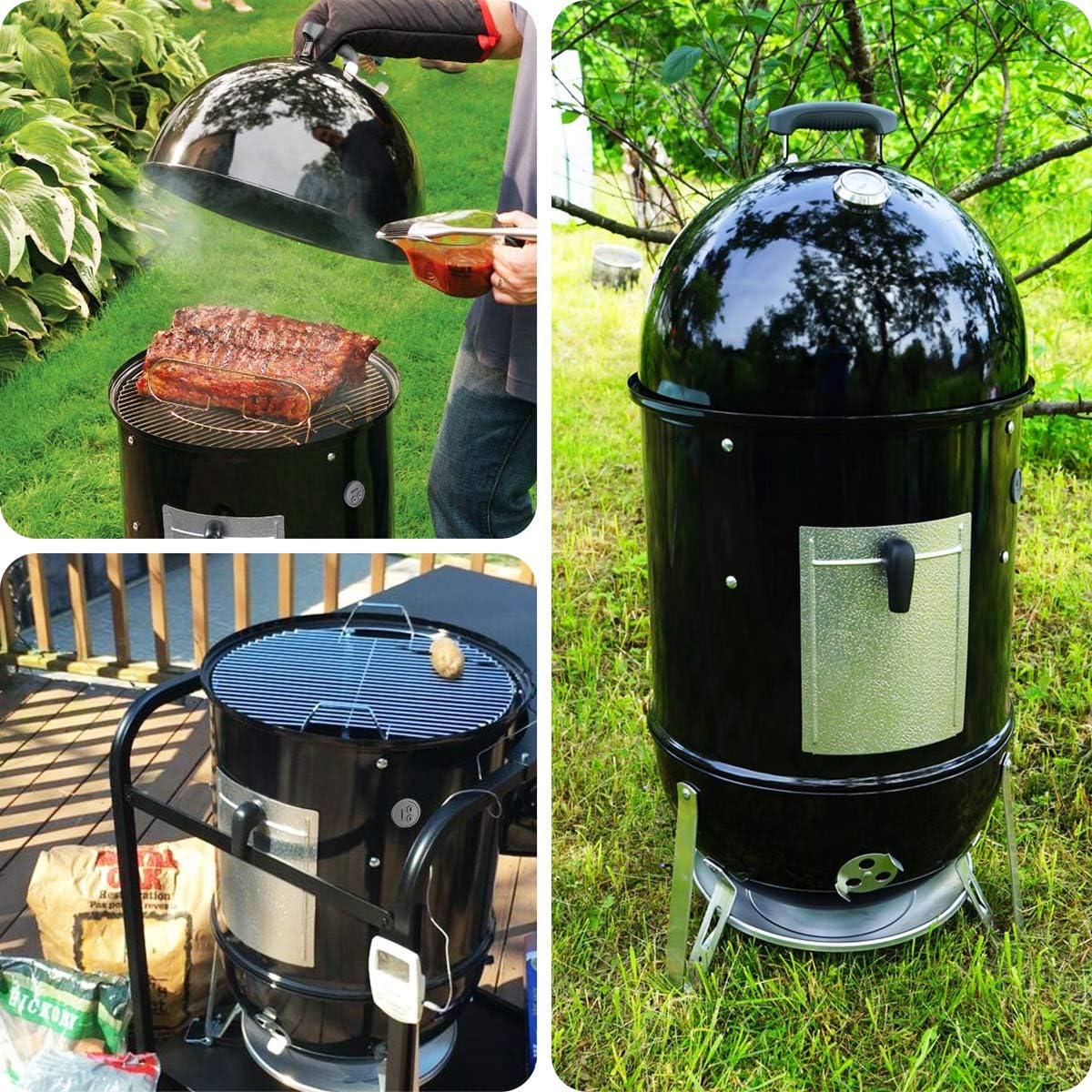 3 Pack Meat Thermometer Probe Grommet for Grill, Replacement for Weber 85037 Smokey Mountain Cookers Accessories, and Other Grills DIY Probes Port