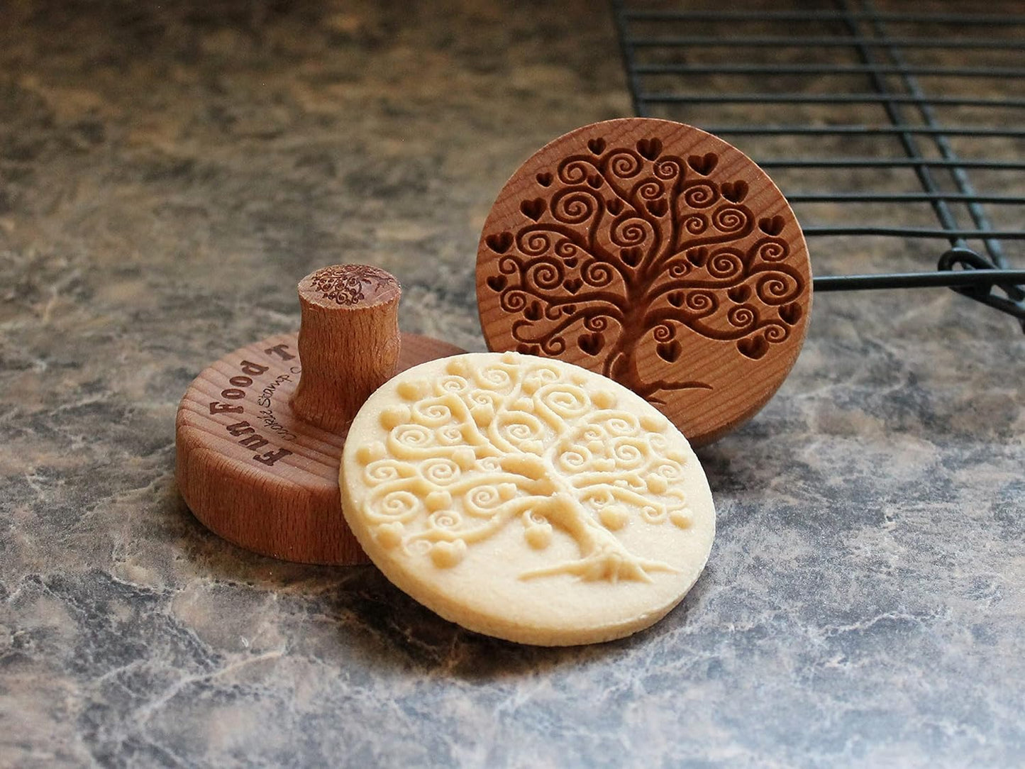 Wood Cookie Stamp, 2.5 Inch (Tree of Love CS-059)