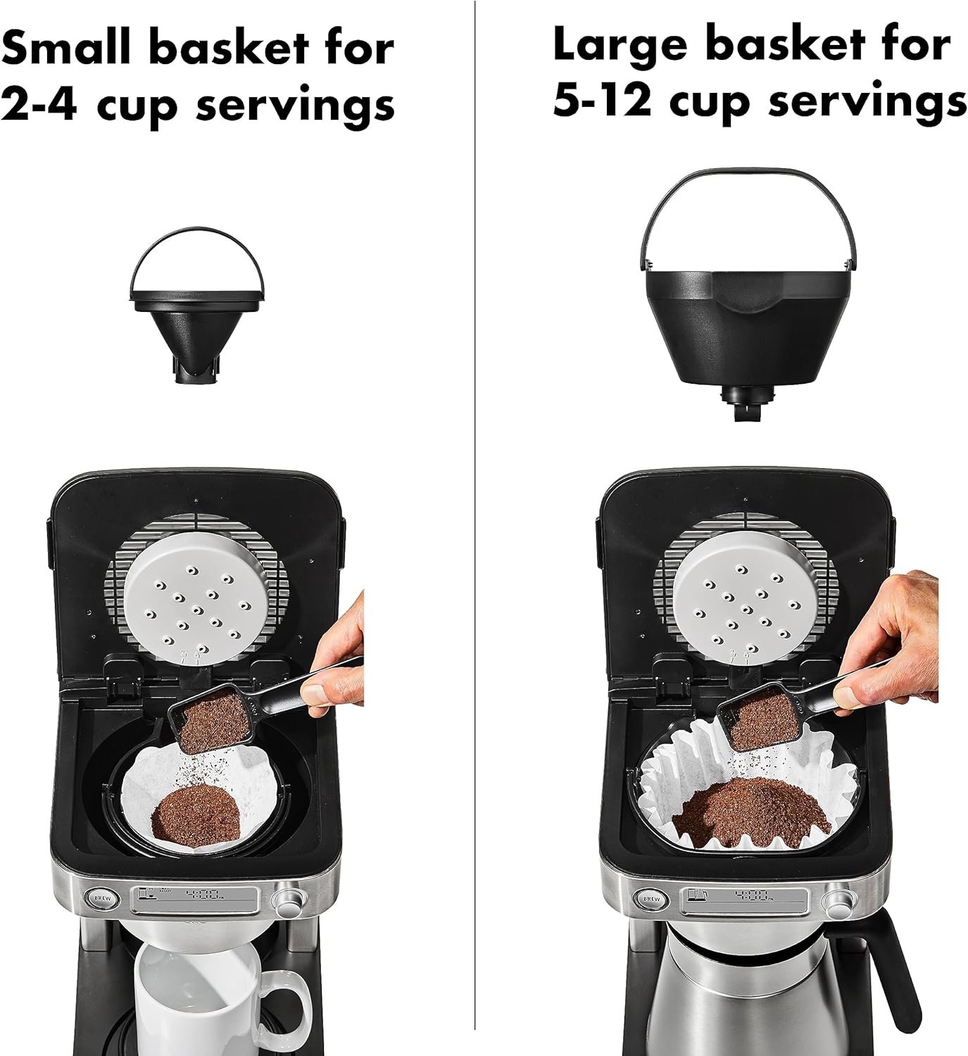 OXO Brew 12-Cup Coffee Maker With Podless Single-Serve Function,Silver