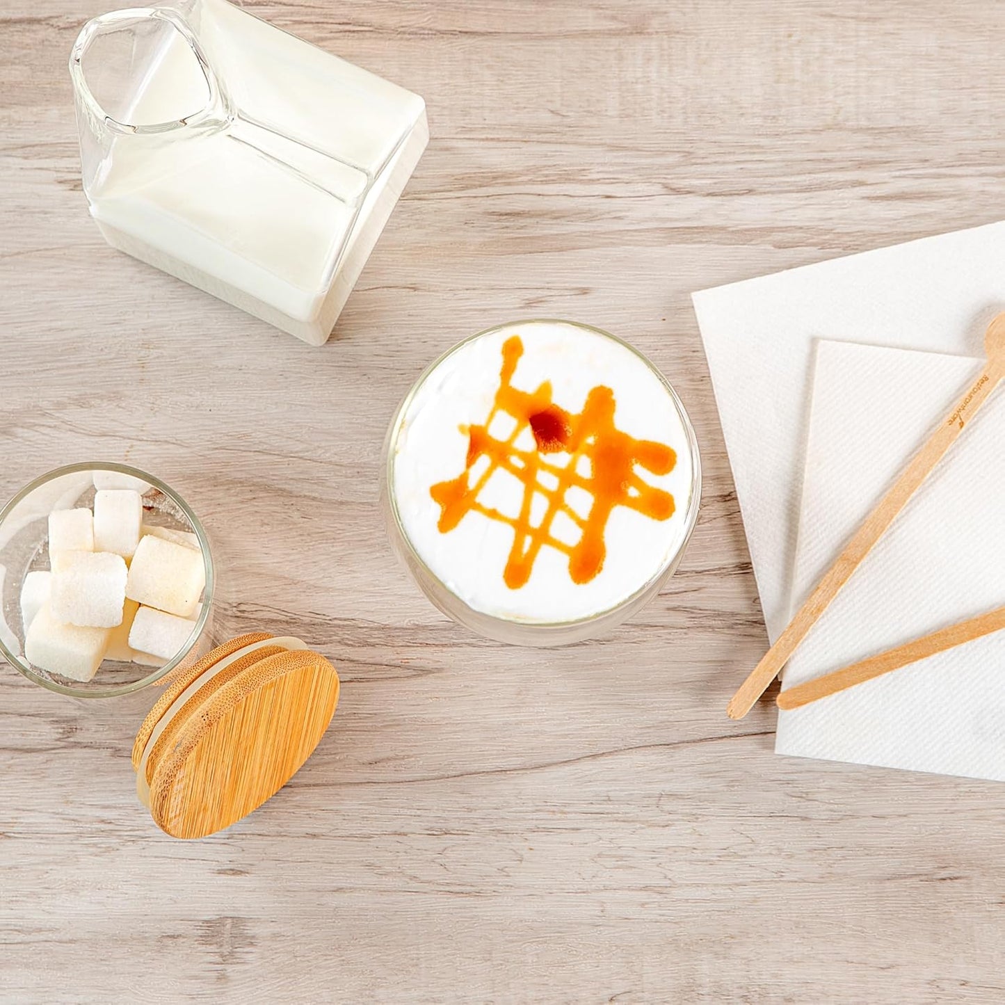 Restaurantware-Forma Professional 11.8 Ounce Double Wall Coffee Cups, 12 Insulated Latte Glasses - Dishwashable, Reusable, Clear Glass Beverage Cups, Freezable, For Hot Or Cold Beverages