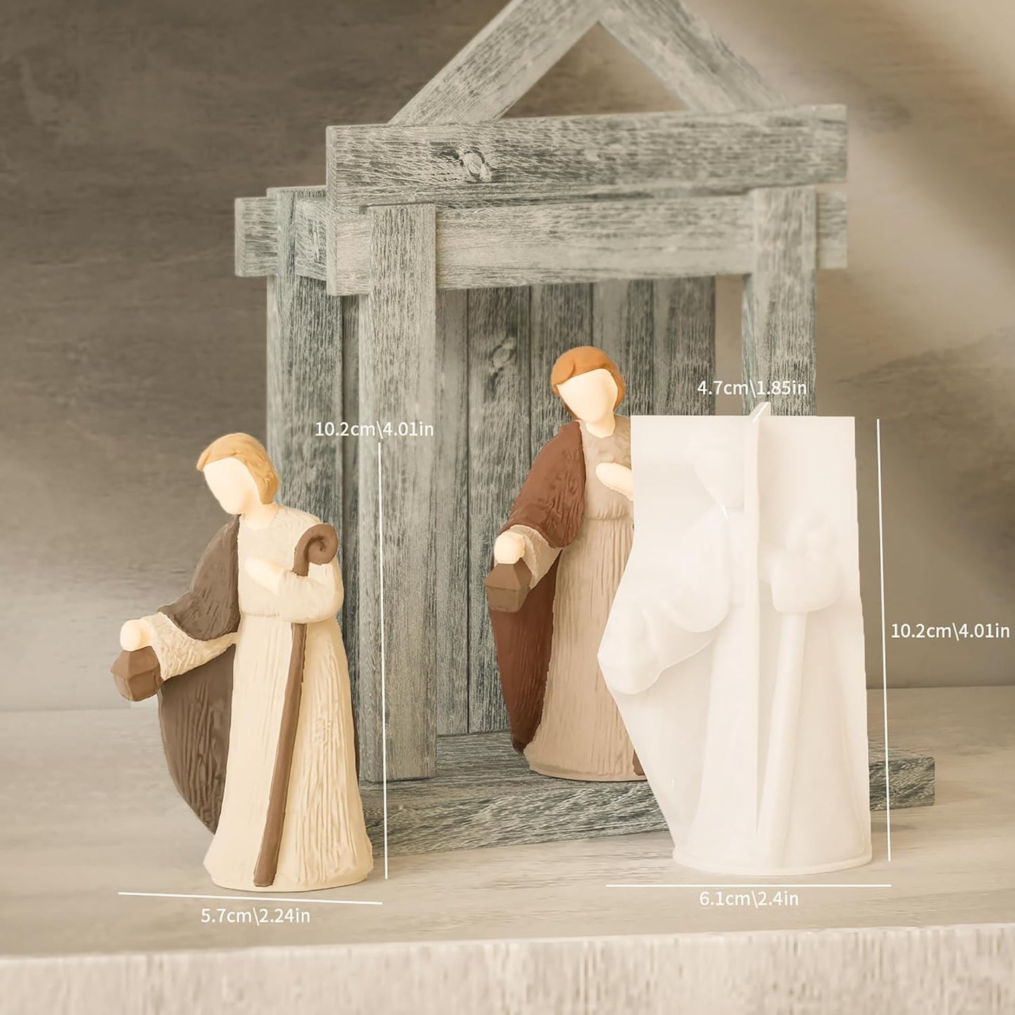 Nativity Scene Molds - Jesus, Maria, Angel & Nativity Designs - Resin Casting & Silicone Molds for Candle Making & Home Decor